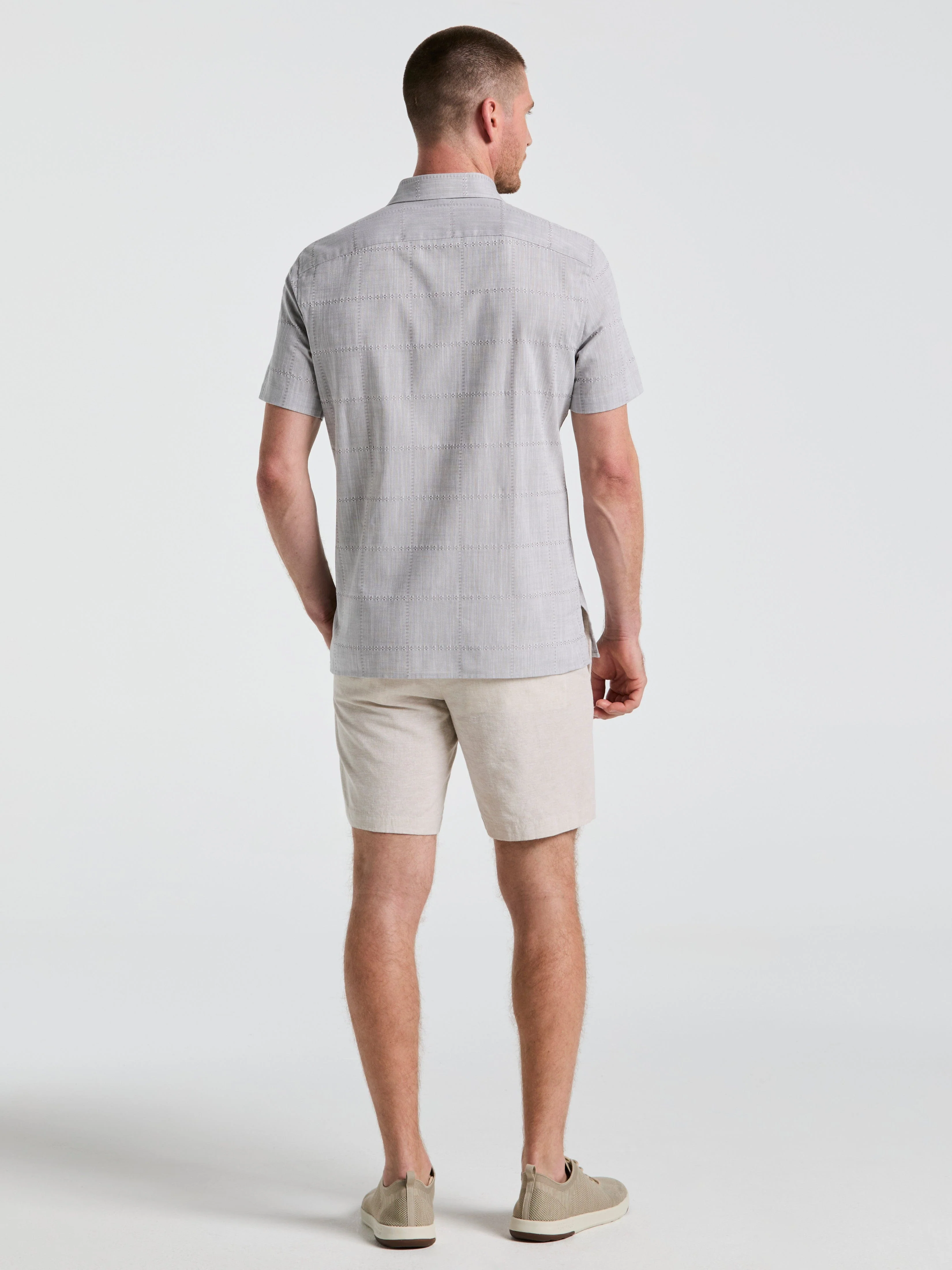 8" Flat Front Linen Cotton Short - Image 8