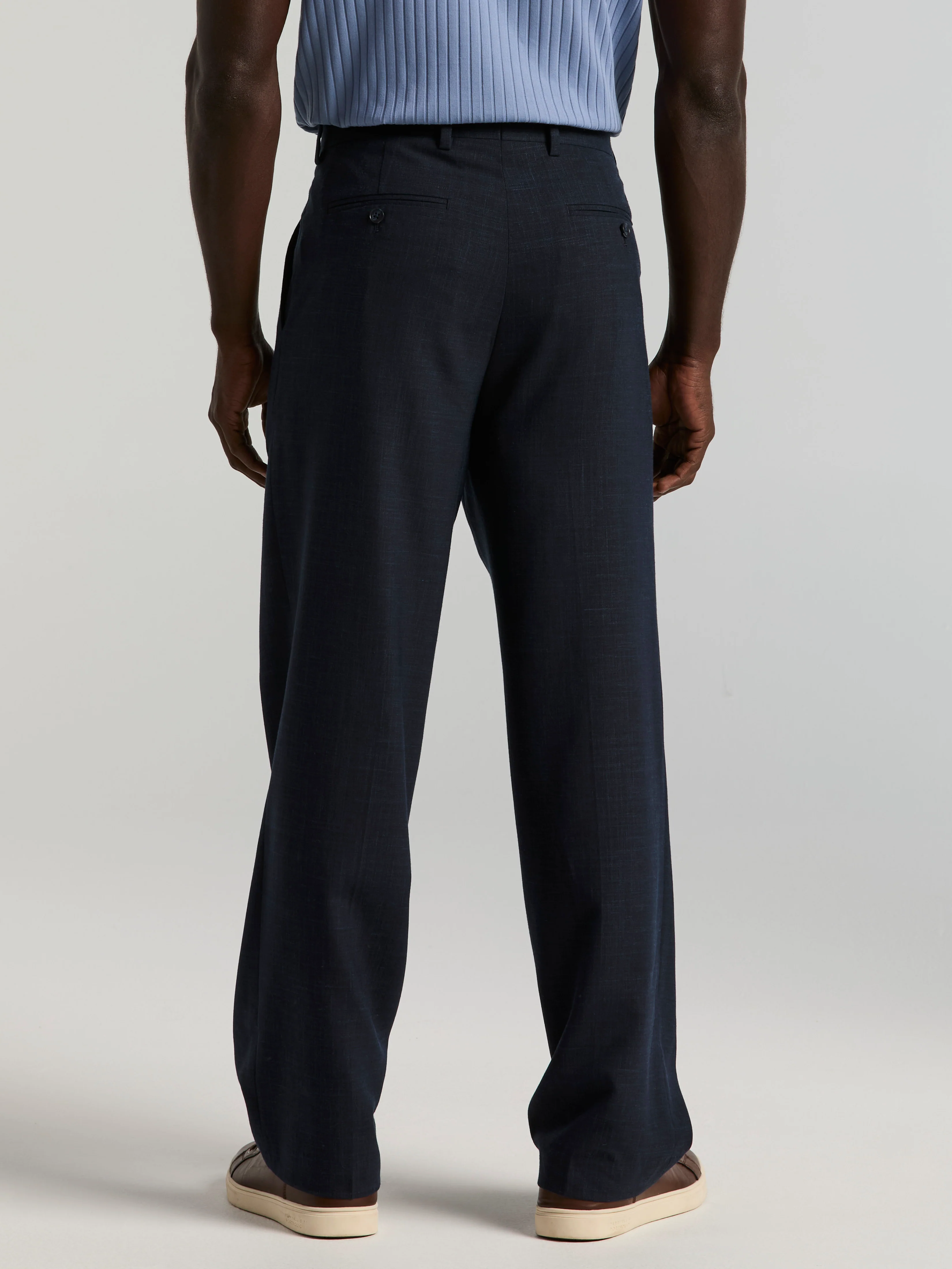 Stretch Classic Pleated Suit Pant - Image 3