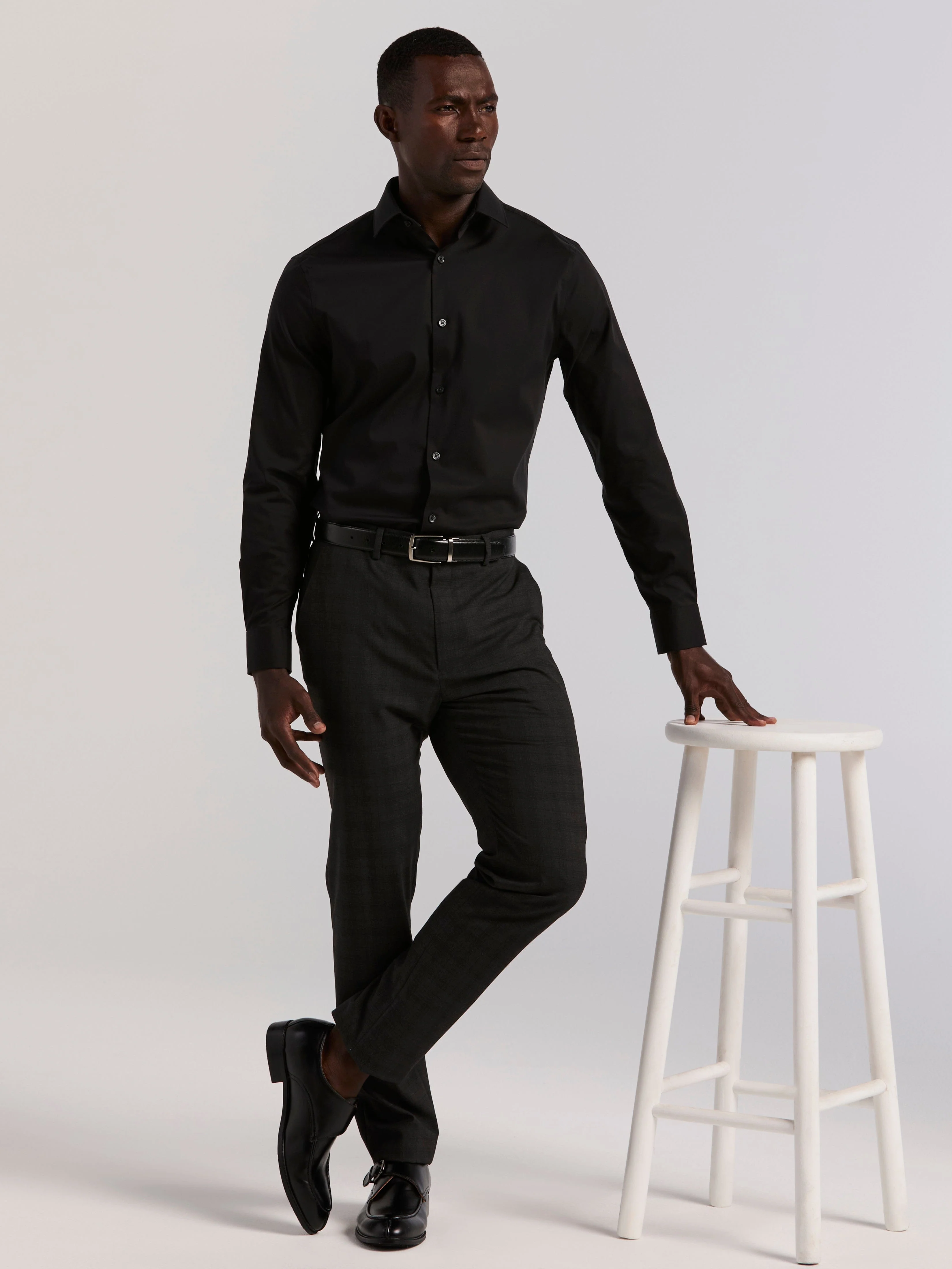 Cotton Blend Slim Fit Dress Shirt - Image 15