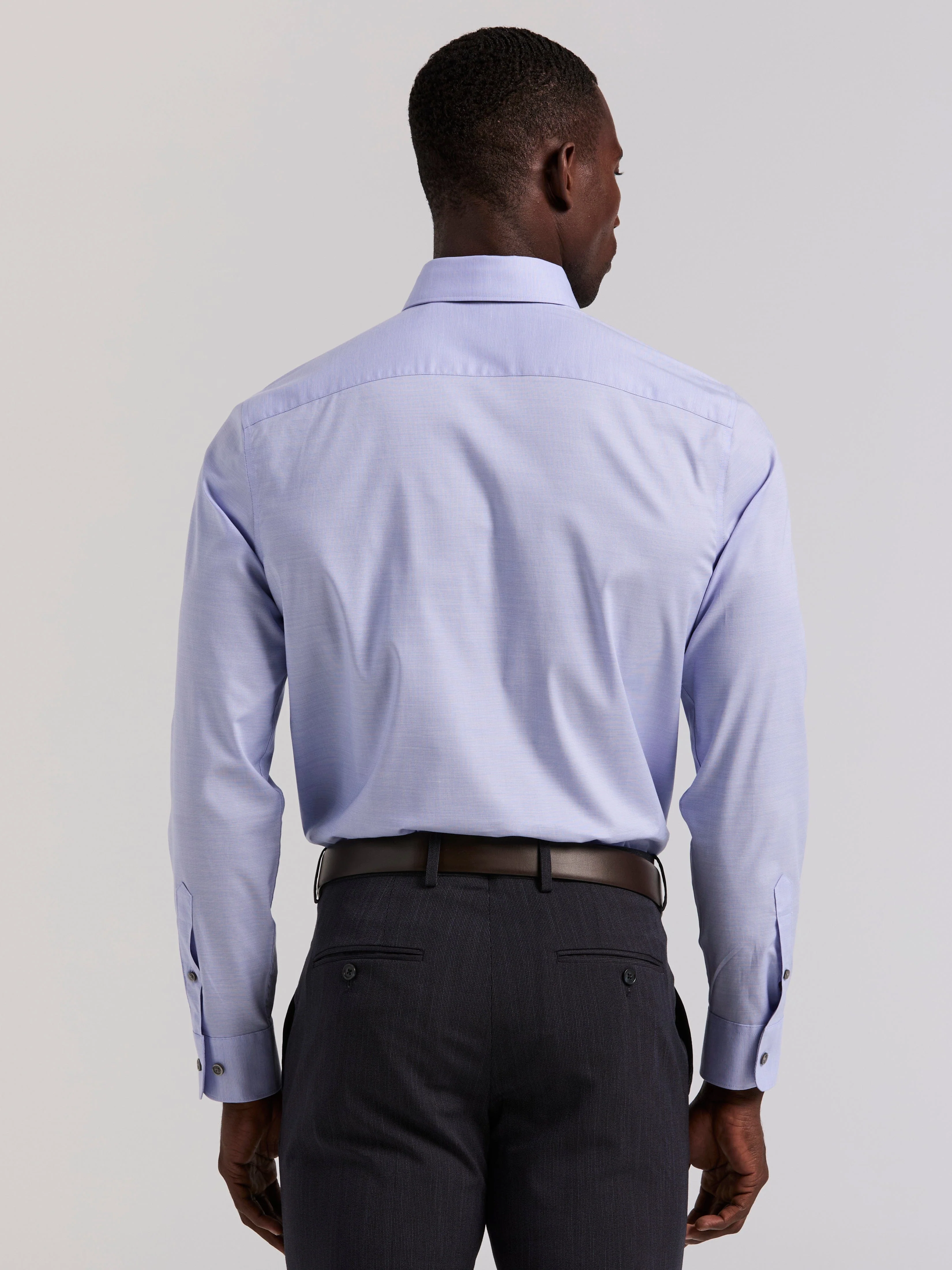 Cotton Blend Slim Fit Dress Shirt - Image 7