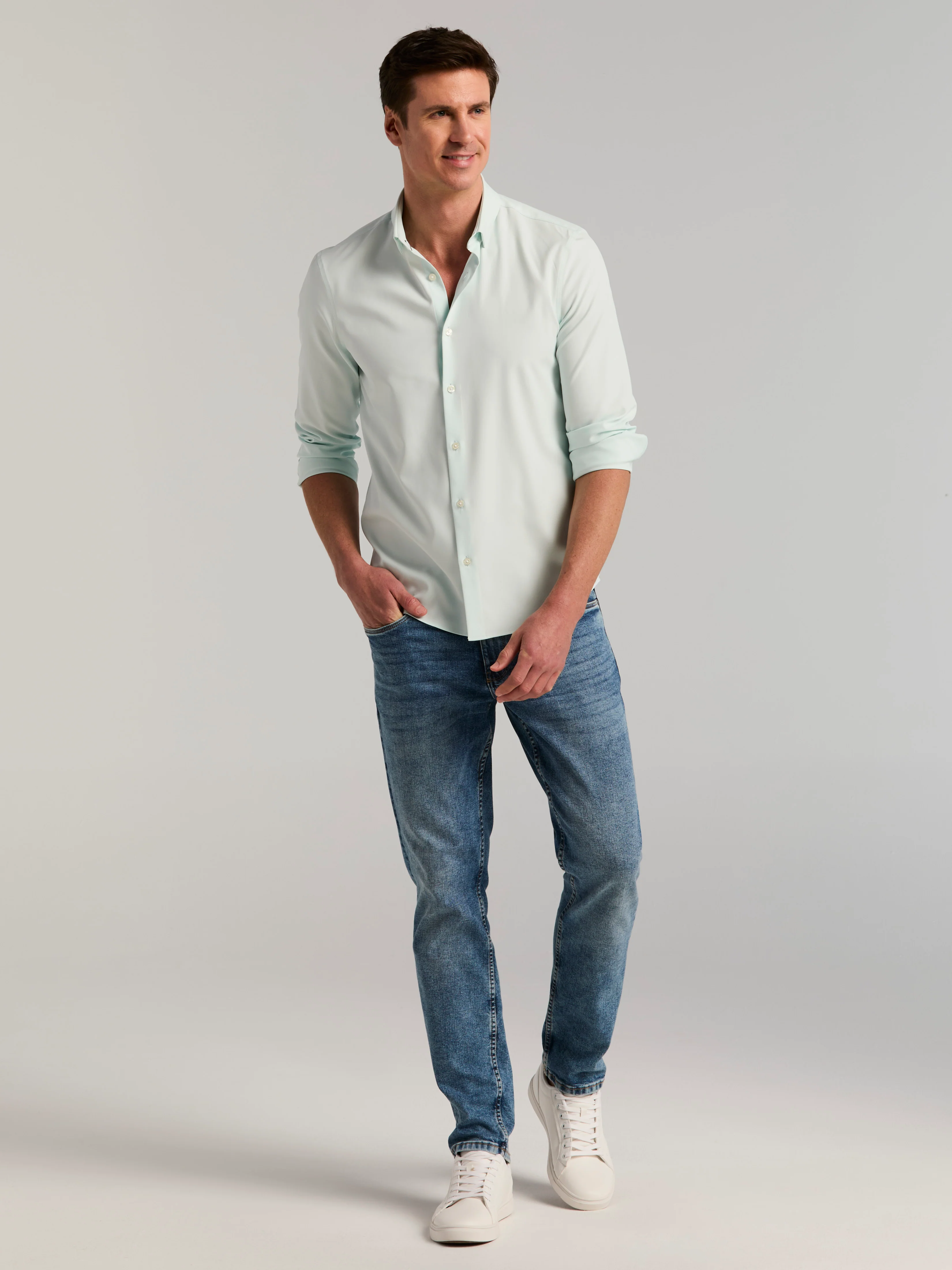 Untucked Total Stretch Slim Fit Shirt - Image 5