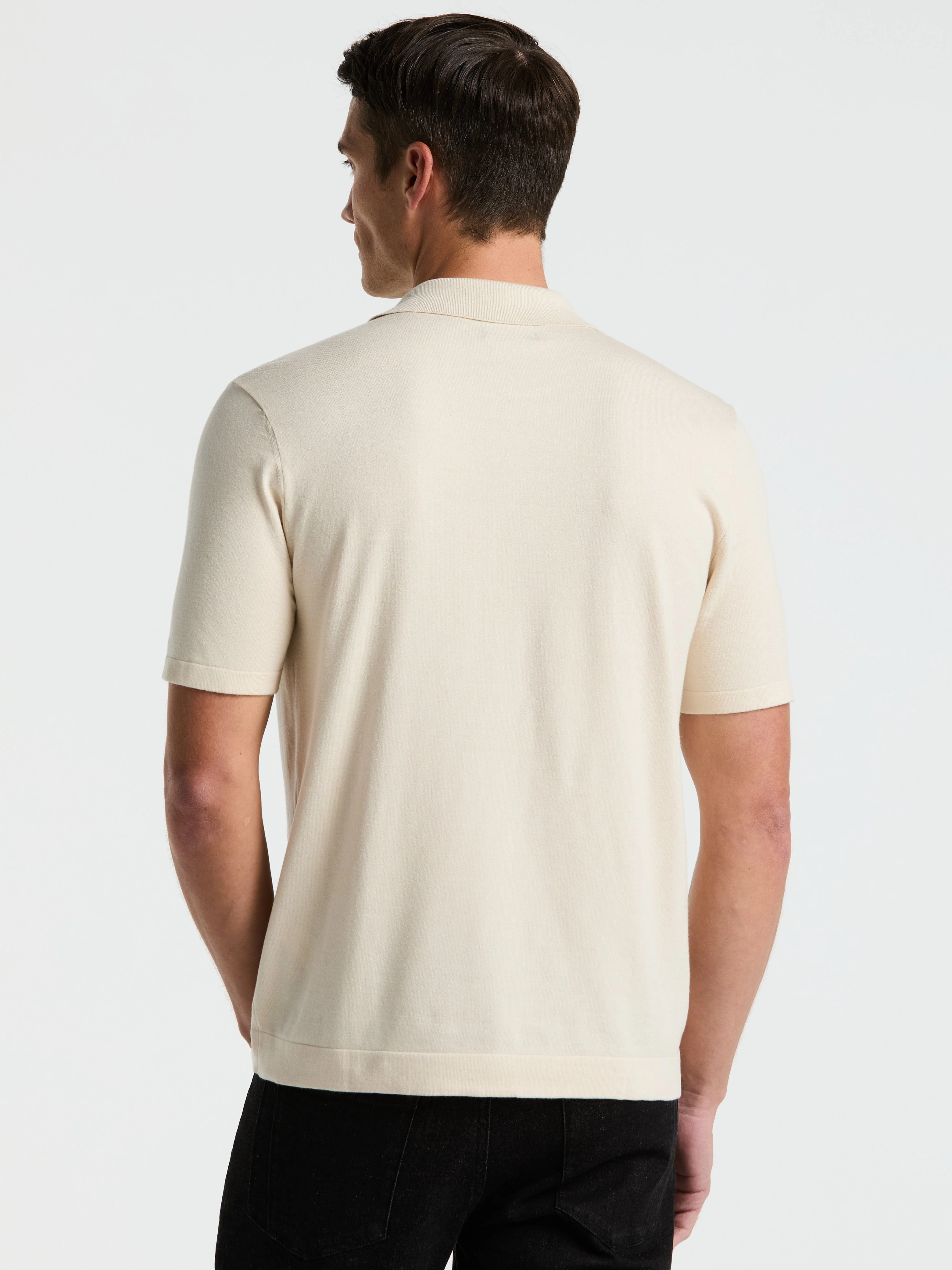 Tech Knit Open Collar Sweater Polo - Image 12