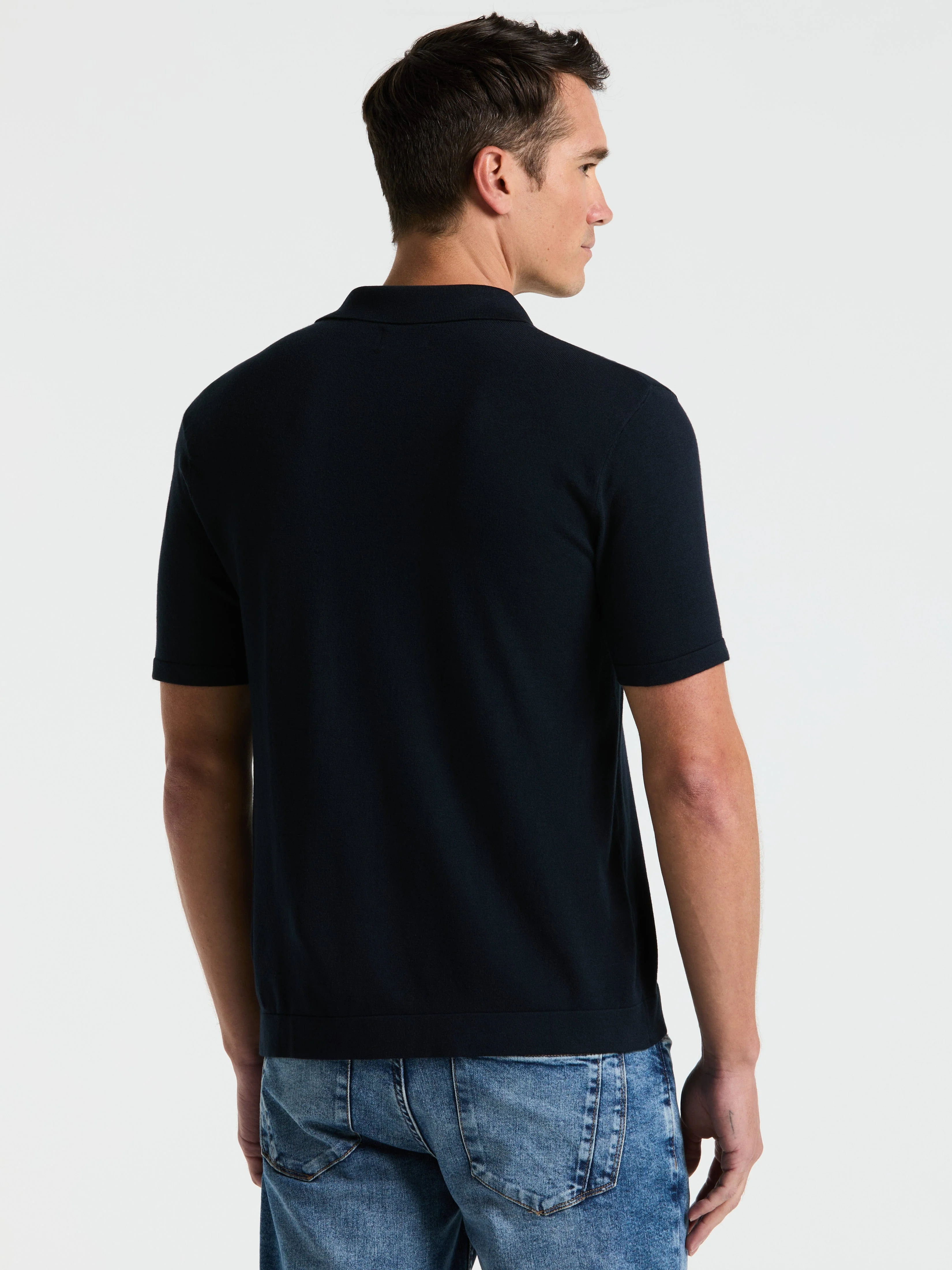 Tech Knit Open Collar Sweater Polo - Image 21