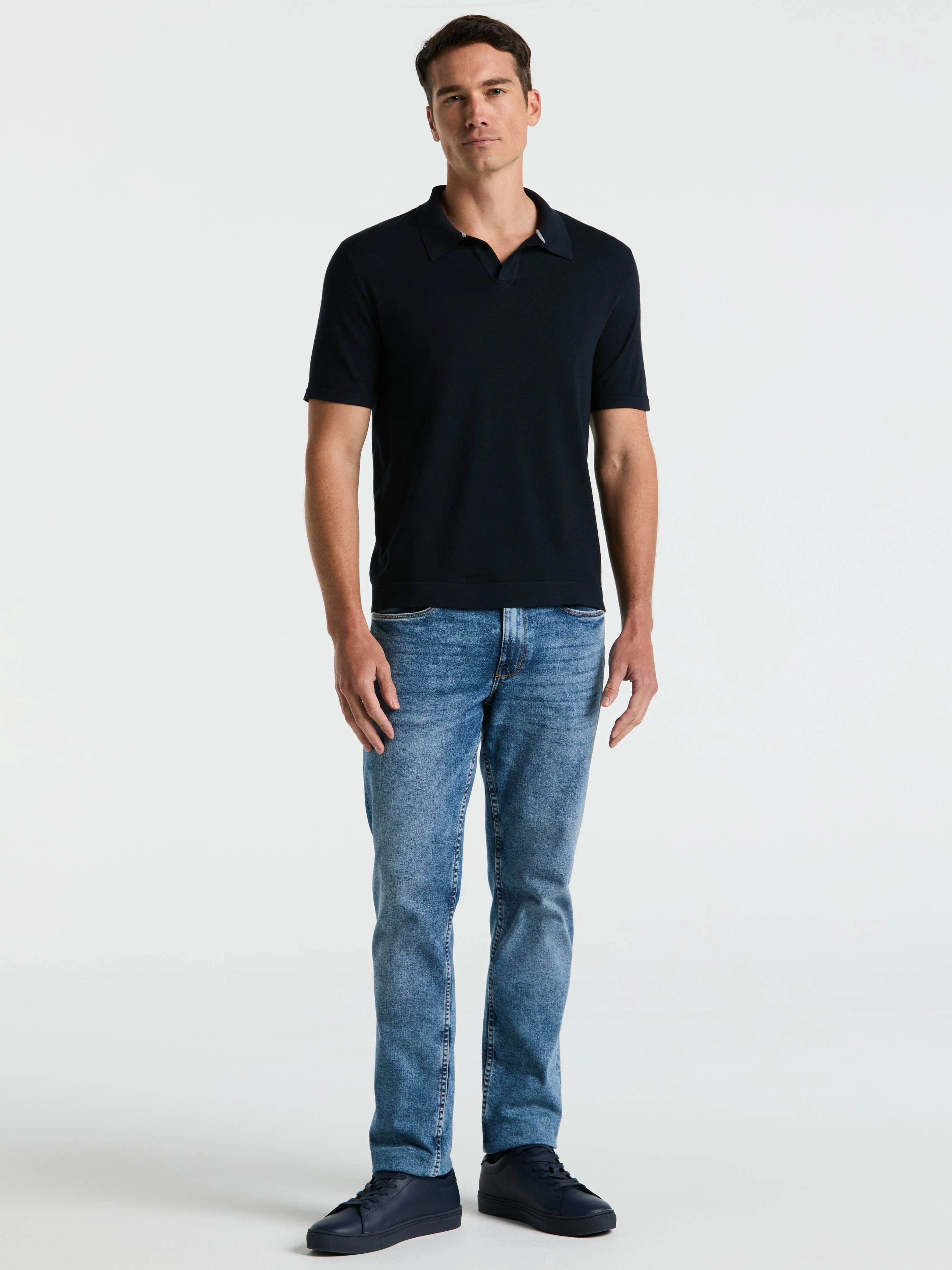 Tech Knit Open Collar Sweater Polo - Image 22