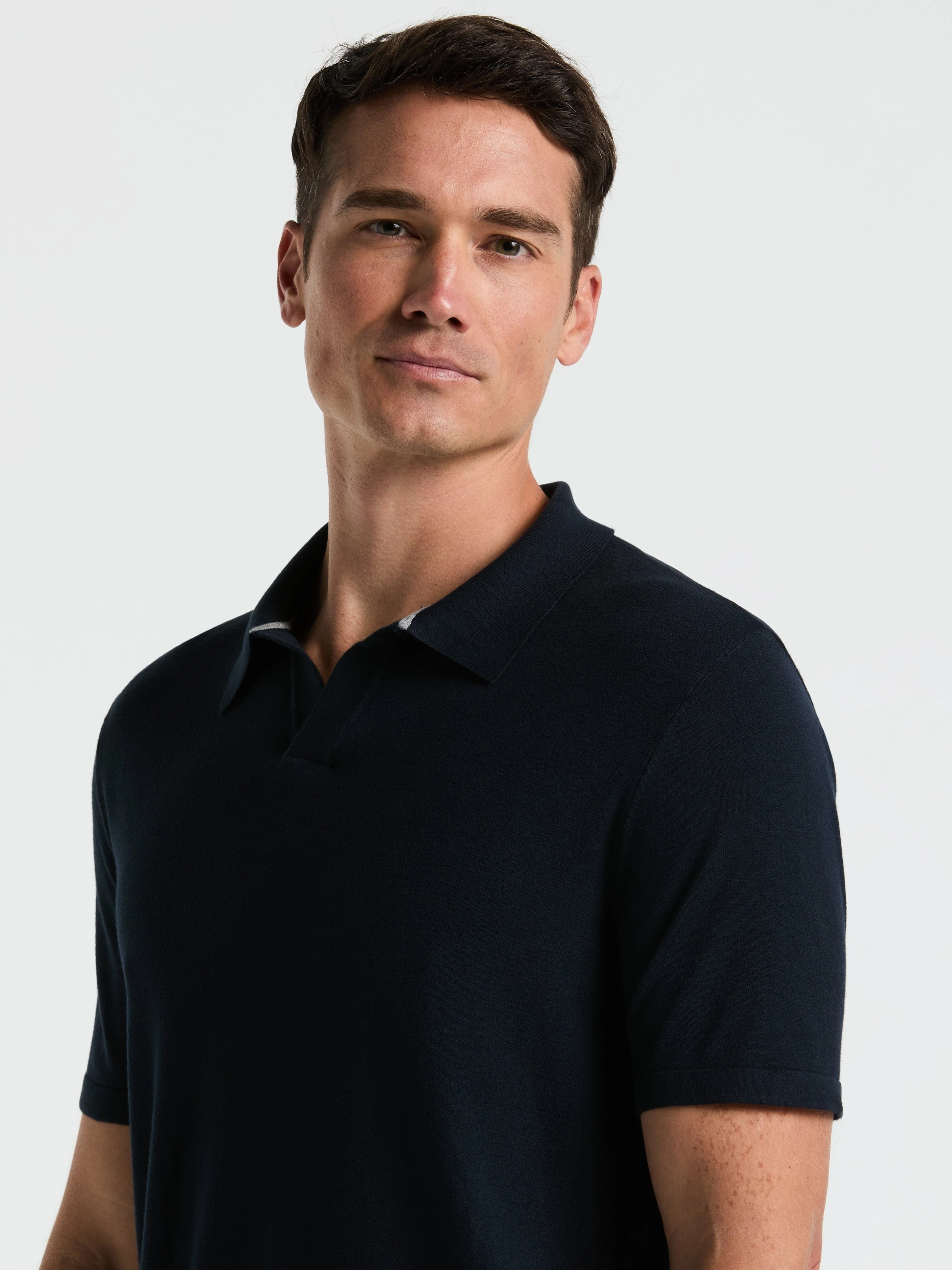 Tech Knit Open Collar Sweater Polo - Image 24