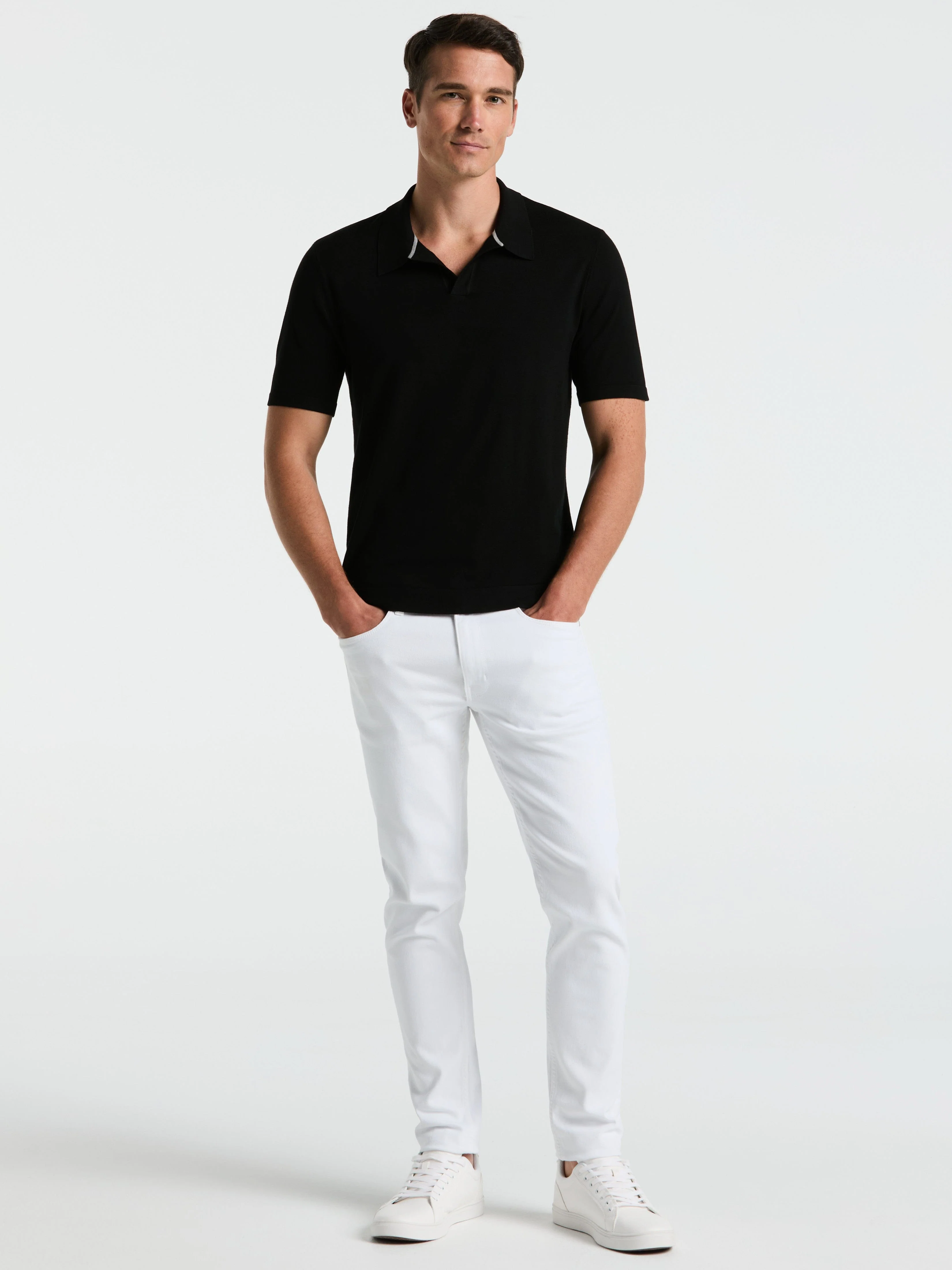 Tech Knit Open Collar Sweater Polo - Image 26
