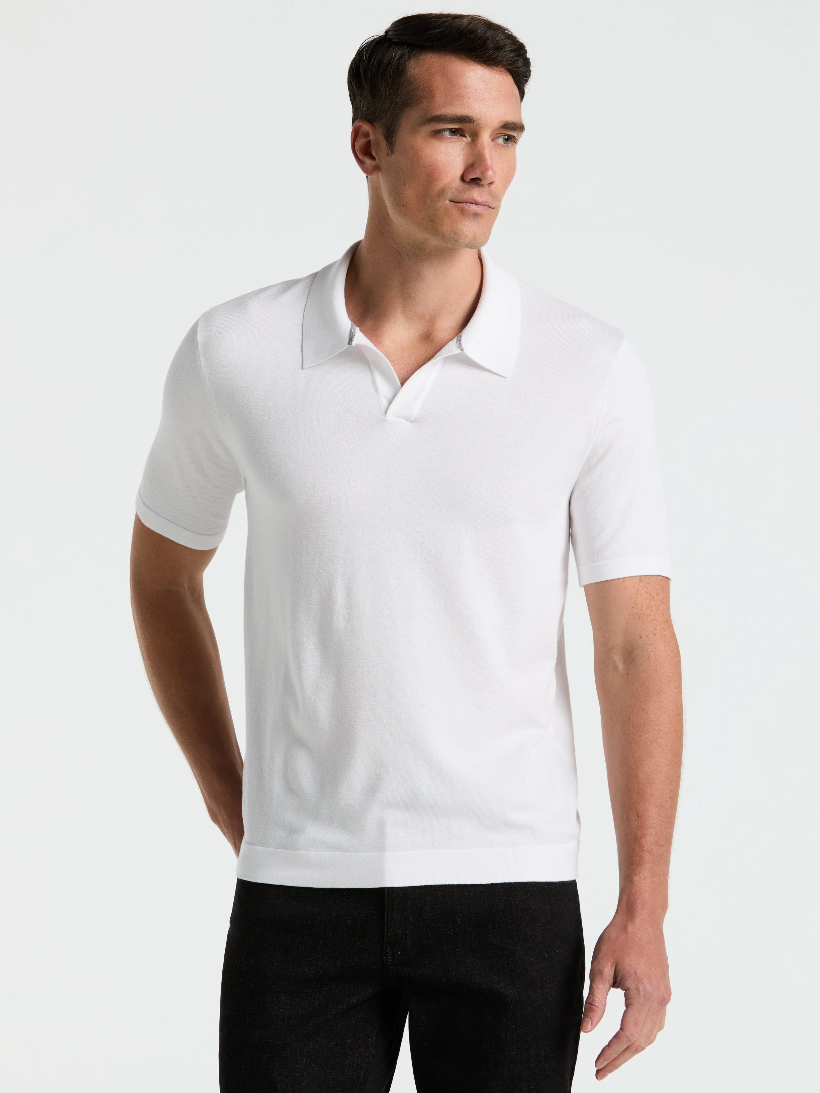 Tech Knit Open Collar Sweater Polo - Image 27