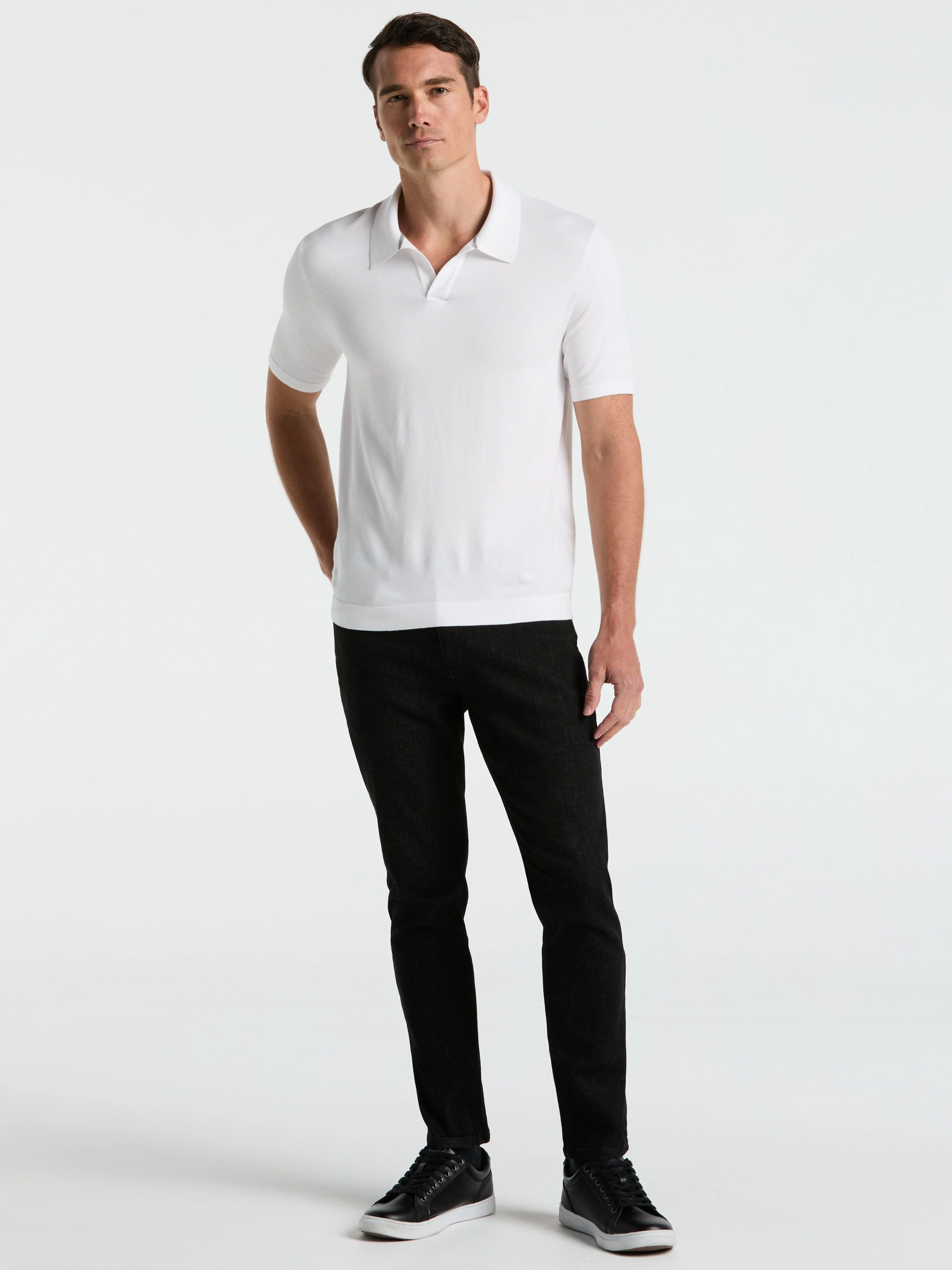 Tech Knit Open Collar Sweater Polo - Image 29