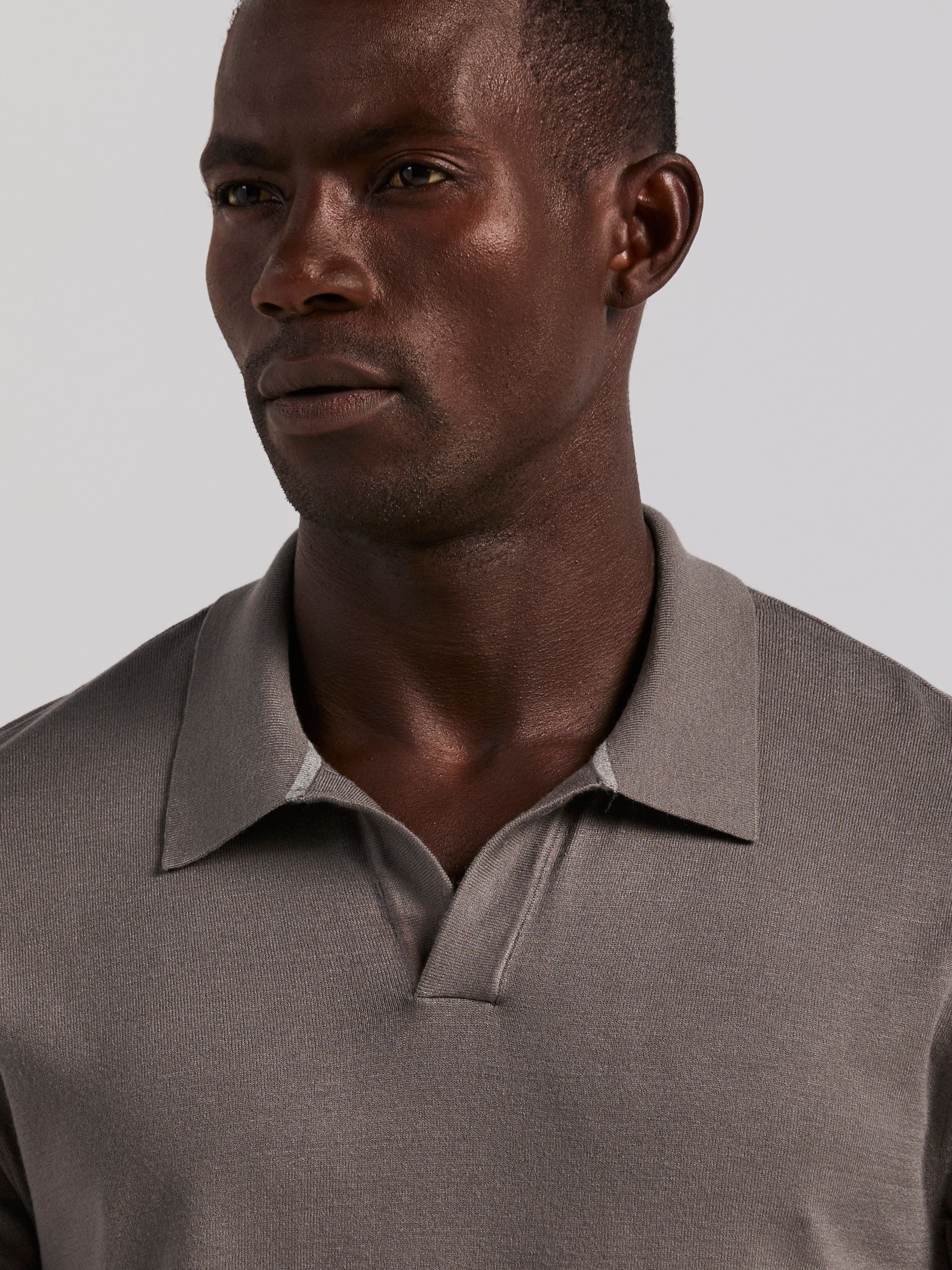 Tech Knit Open Collar Sweater Polo - Image 7