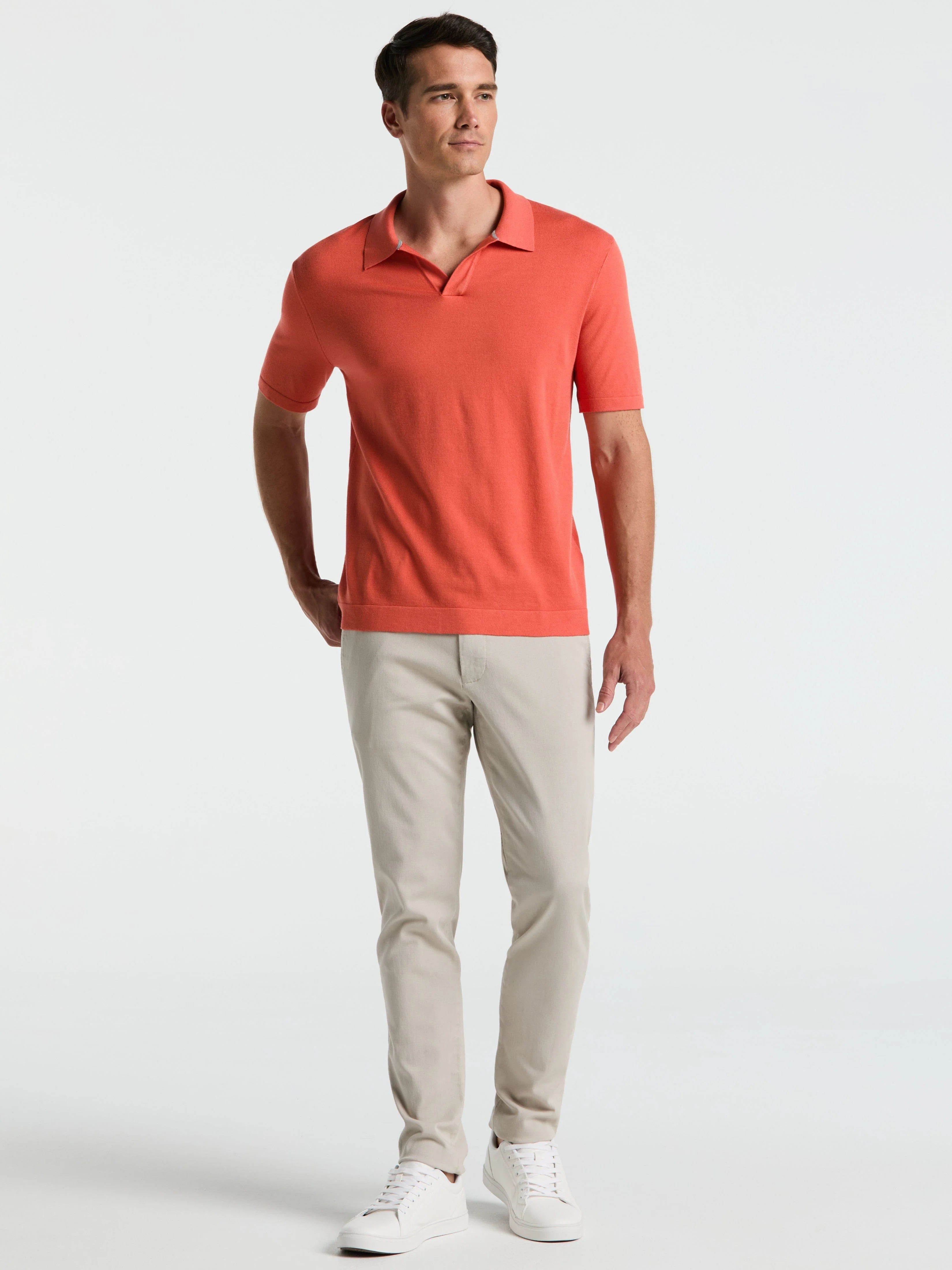 Tech Knit Open Collar Sweater Polo - Image 4