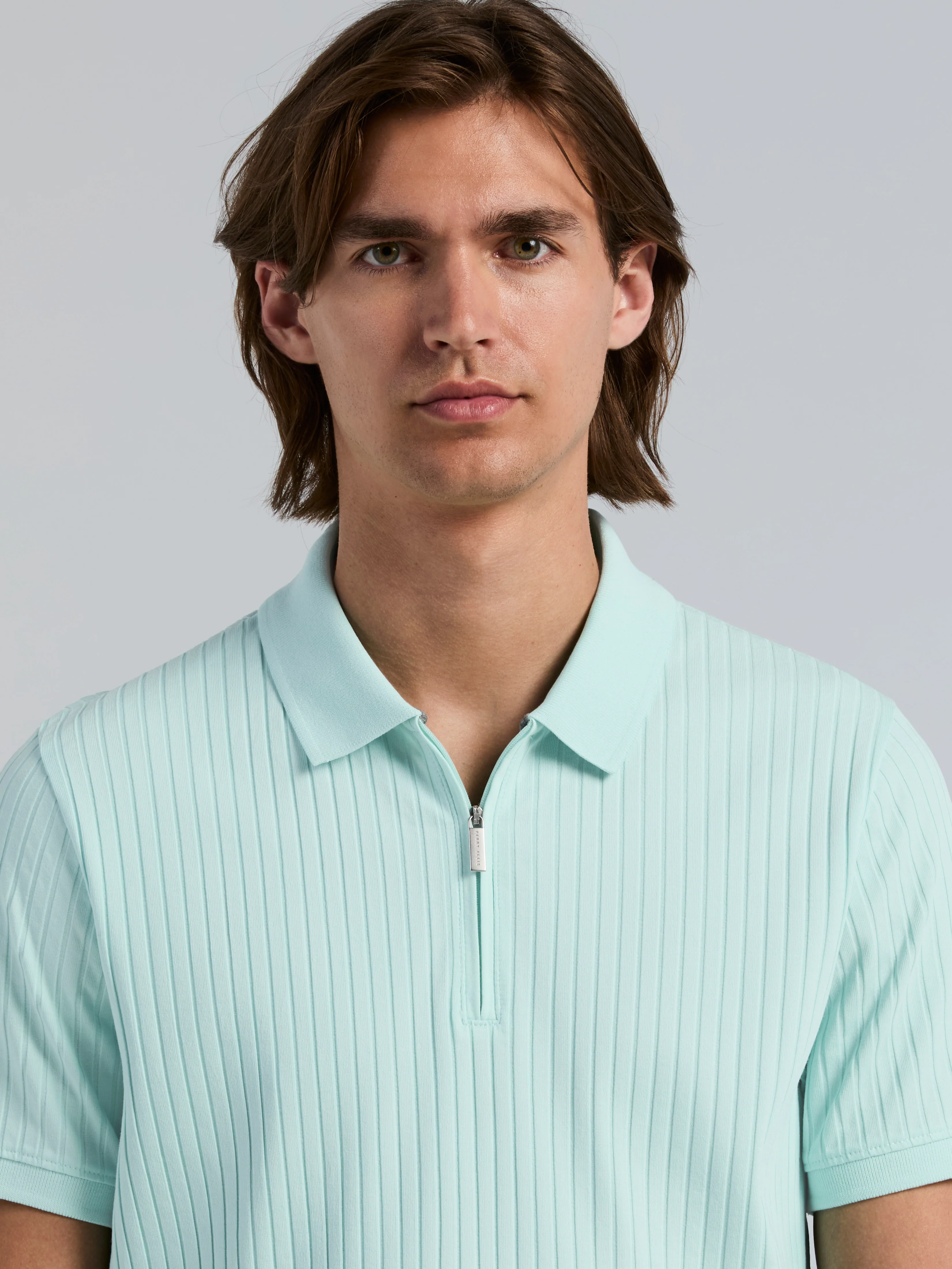 Quarter Zip Ribbed Polo - Image 10