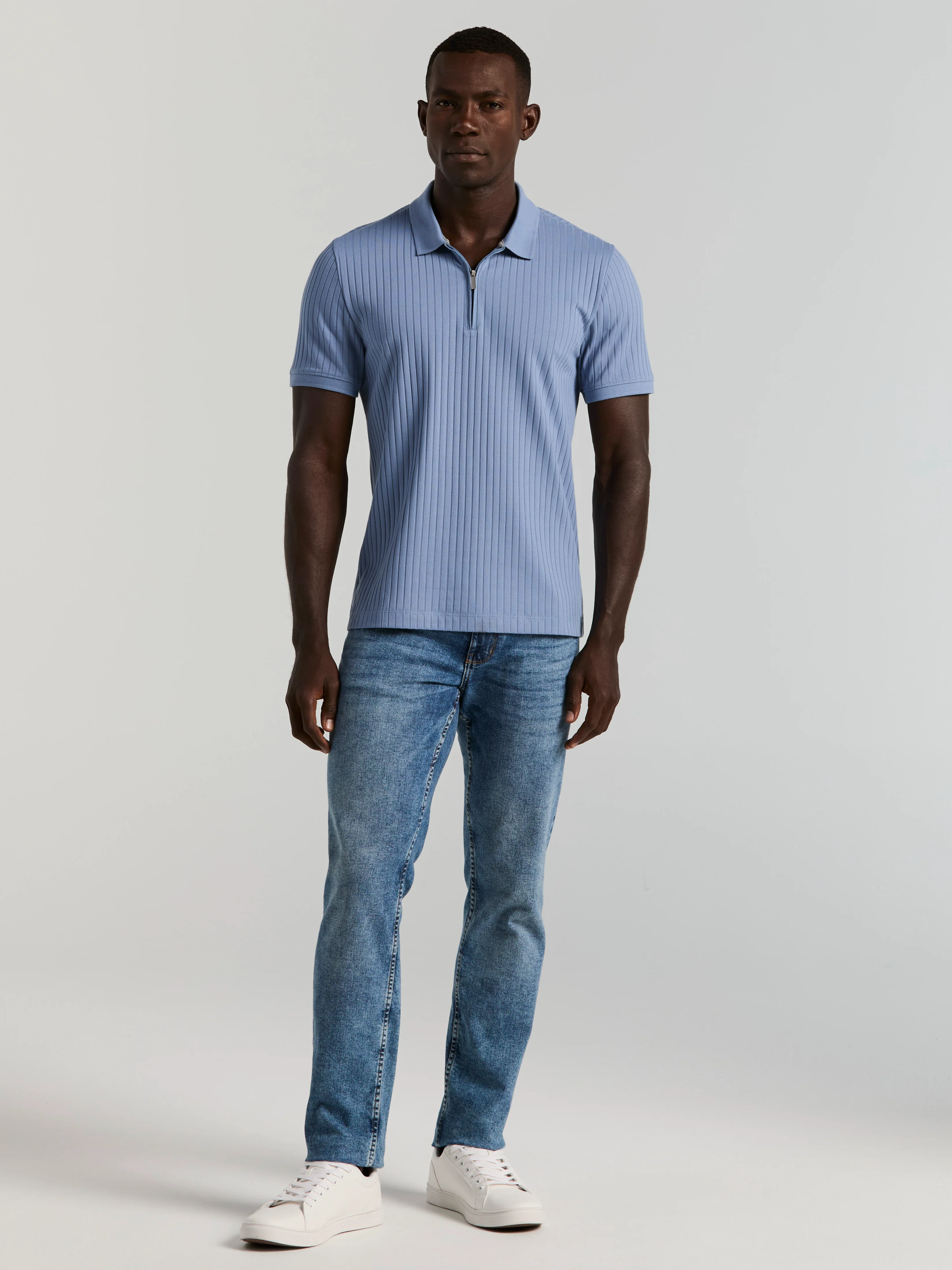 Quarter Zip Ribbed Polo - Image 18