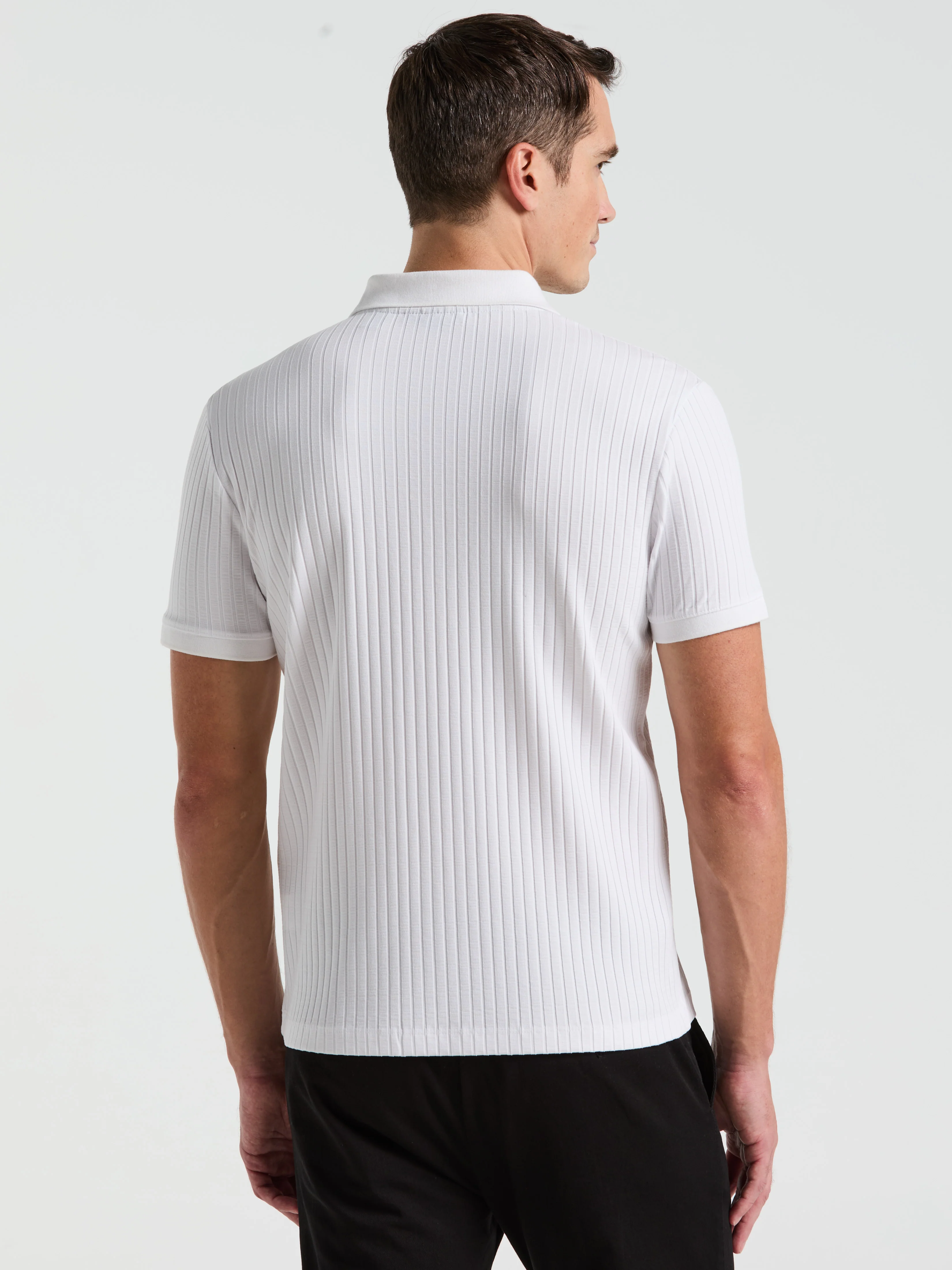 Quarter Zip Ribbed Polo - Image 22