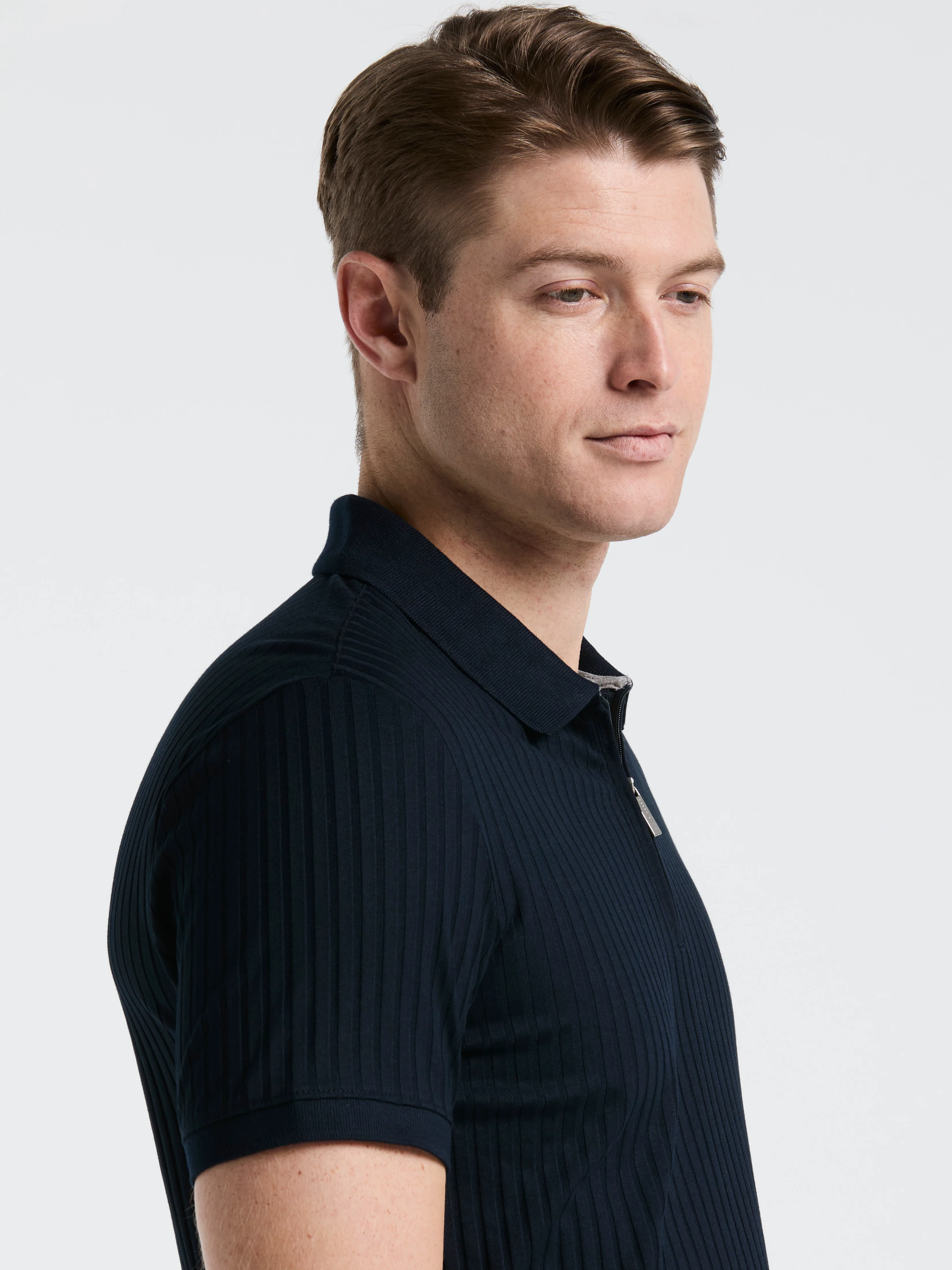 Quarter Zip Ribbed Polo - Image 26
