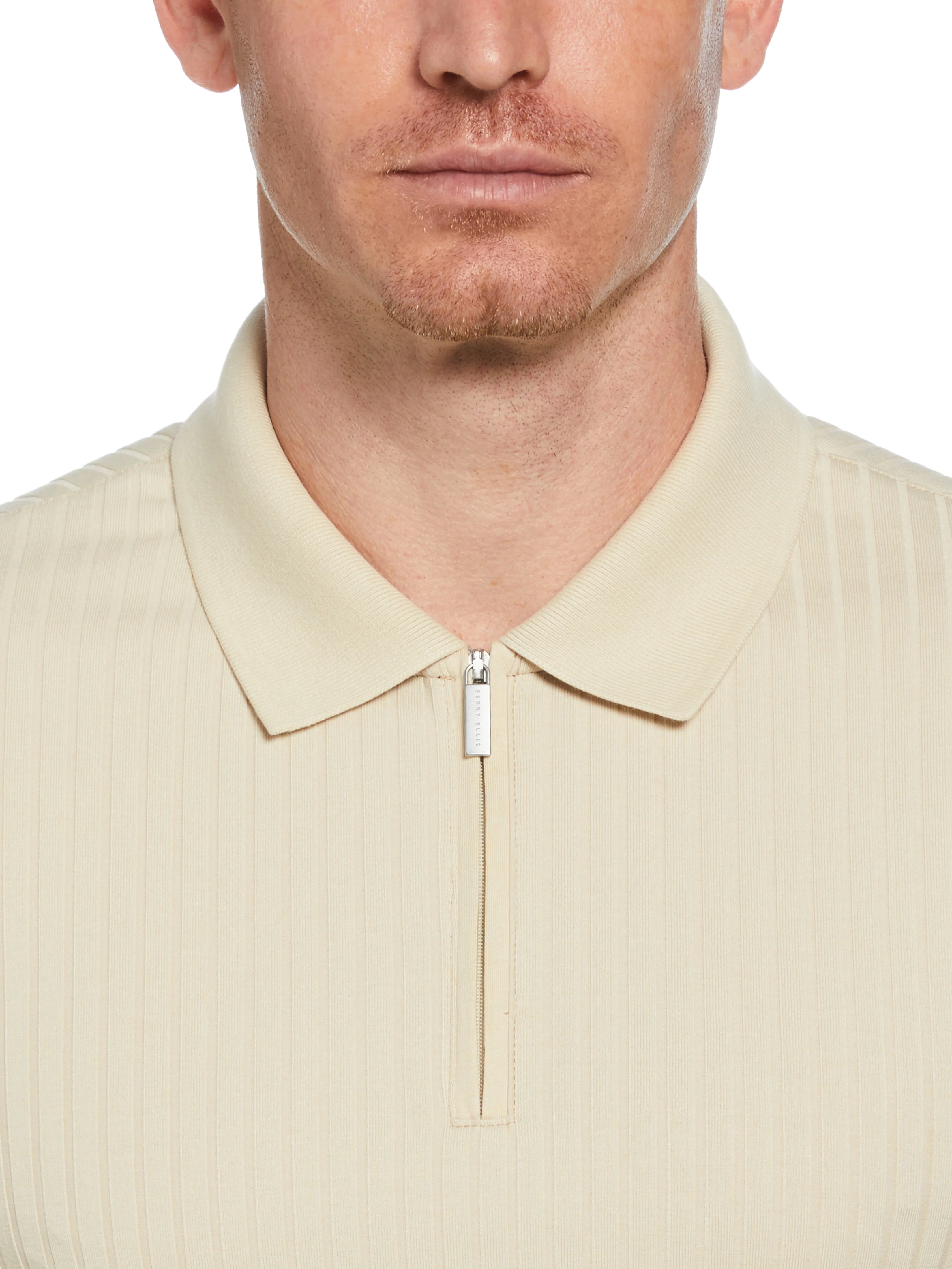 Quarter Zip Ribbed Polo - Image 32