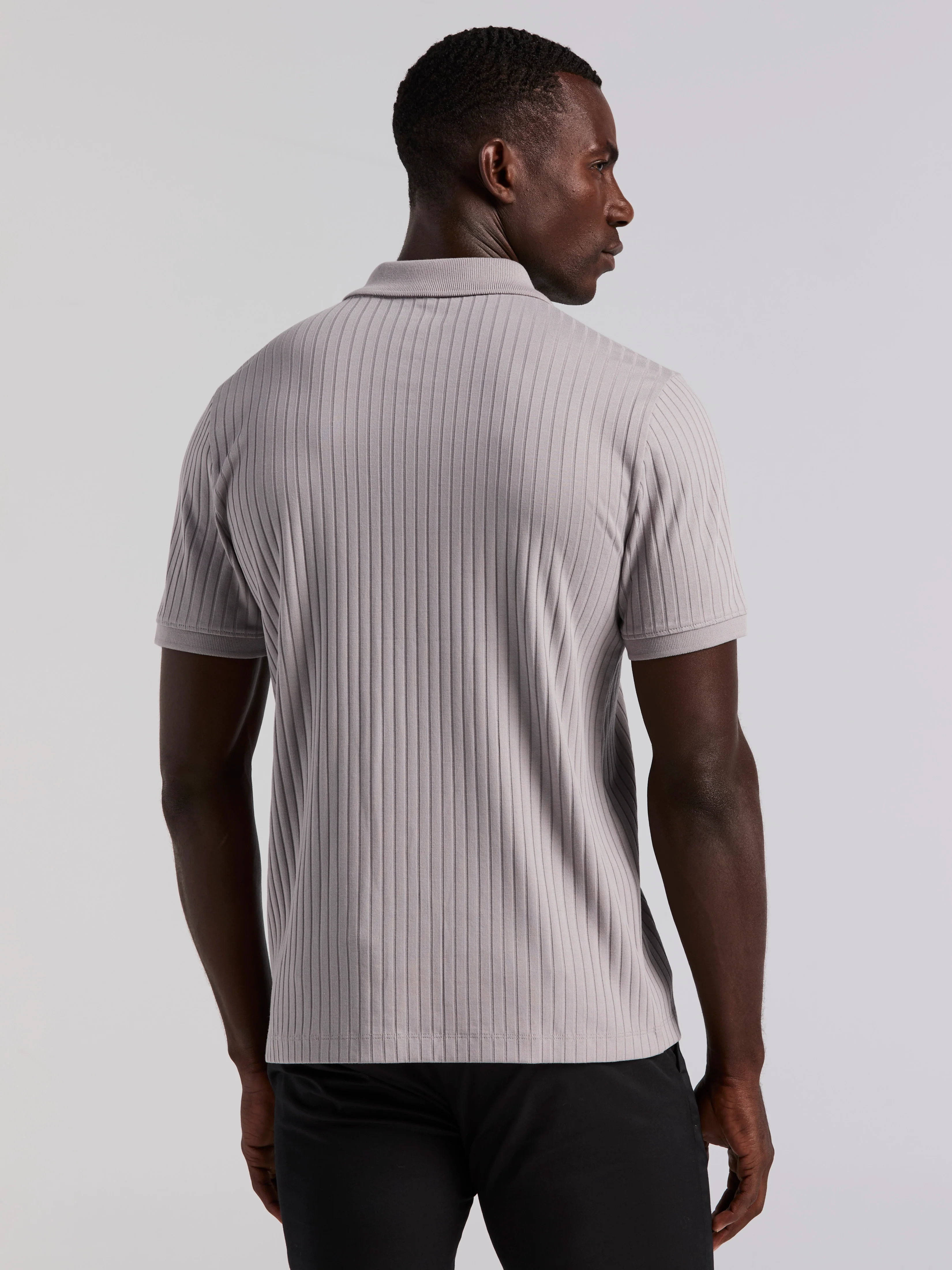 Quarter Zip Ribbed Polo - Image 36