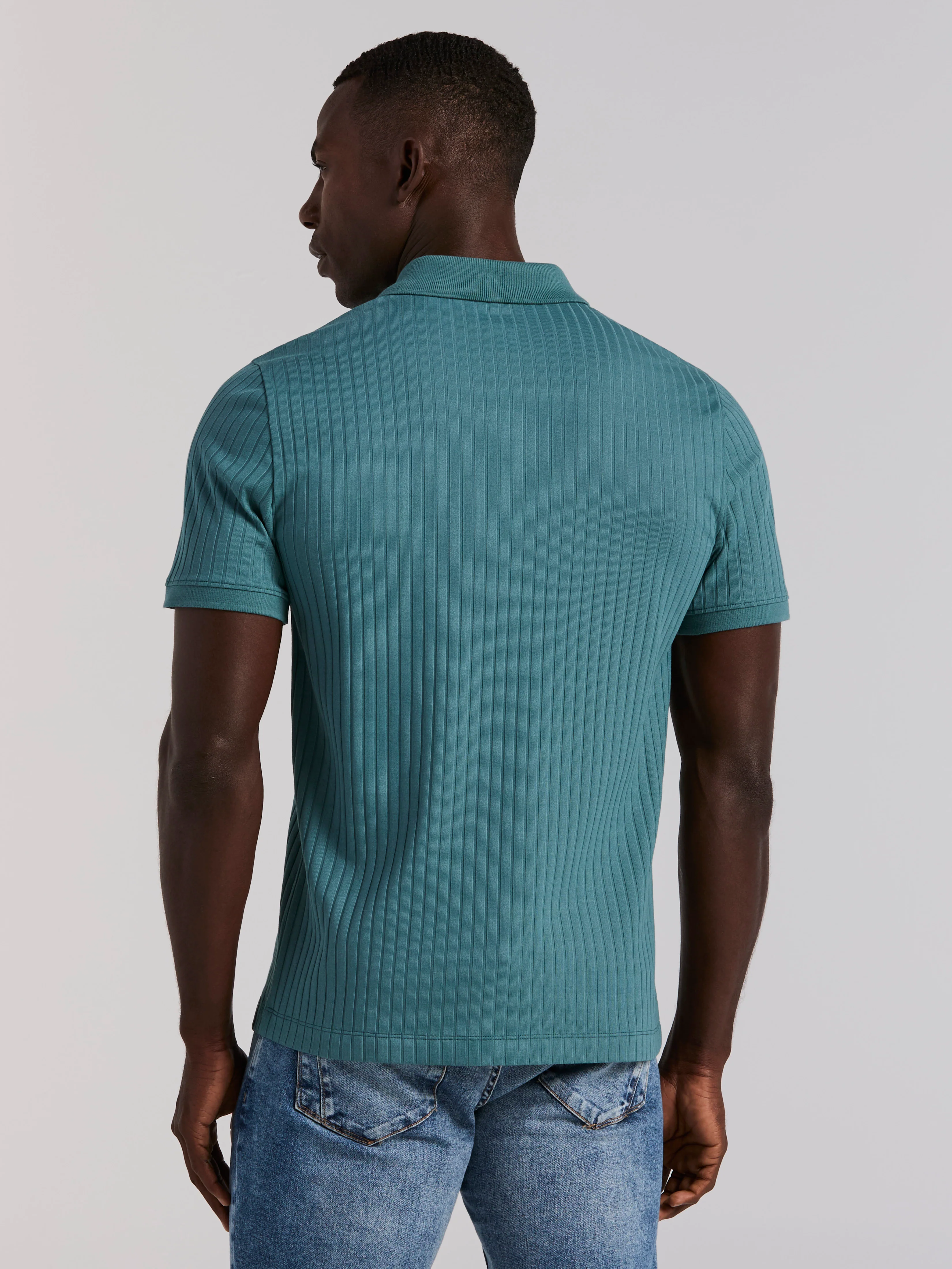 Quarter Zip Ribbed Polo - Image 41