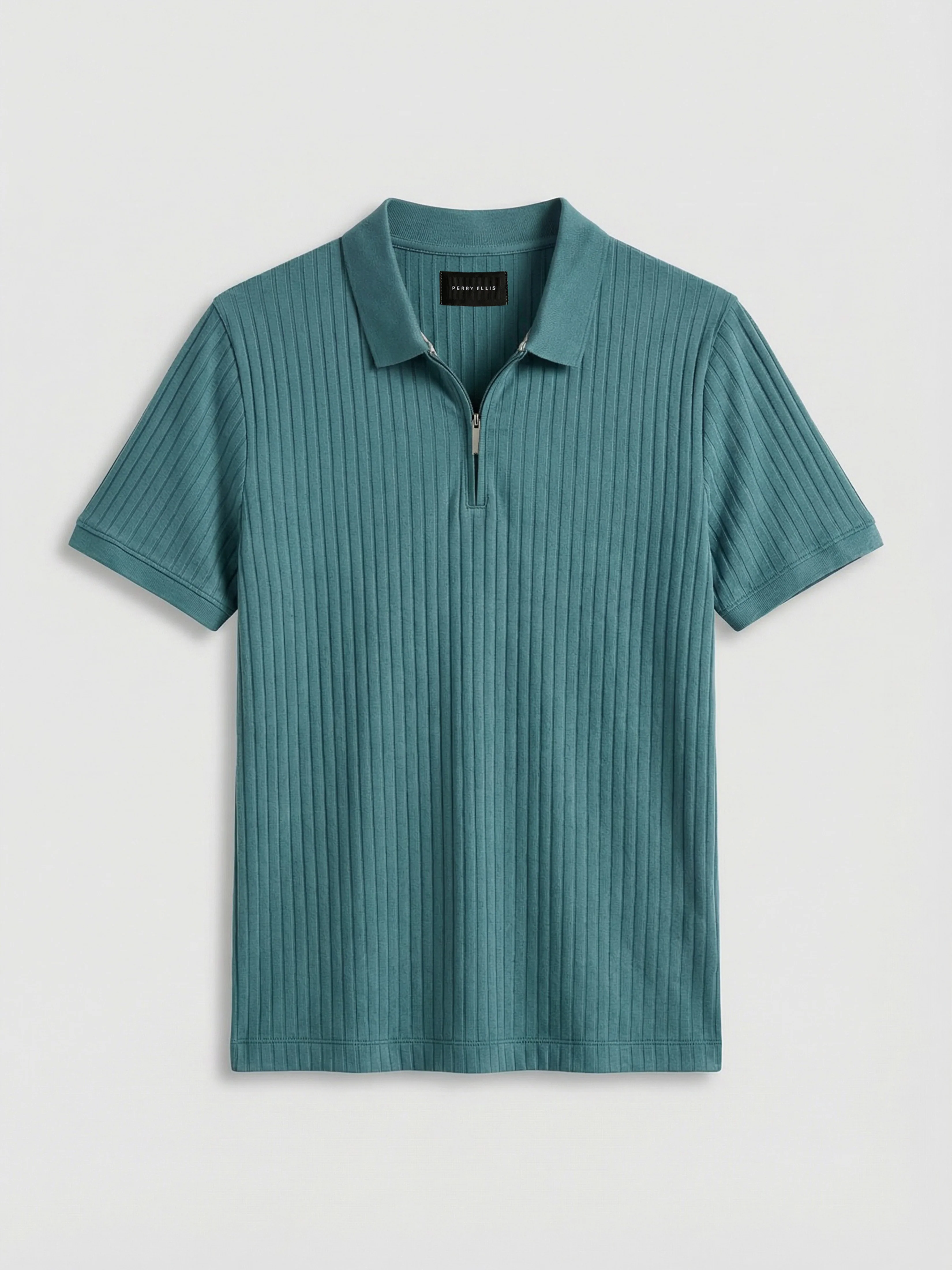 Quarter Zip Ribbed Polo - Image 44