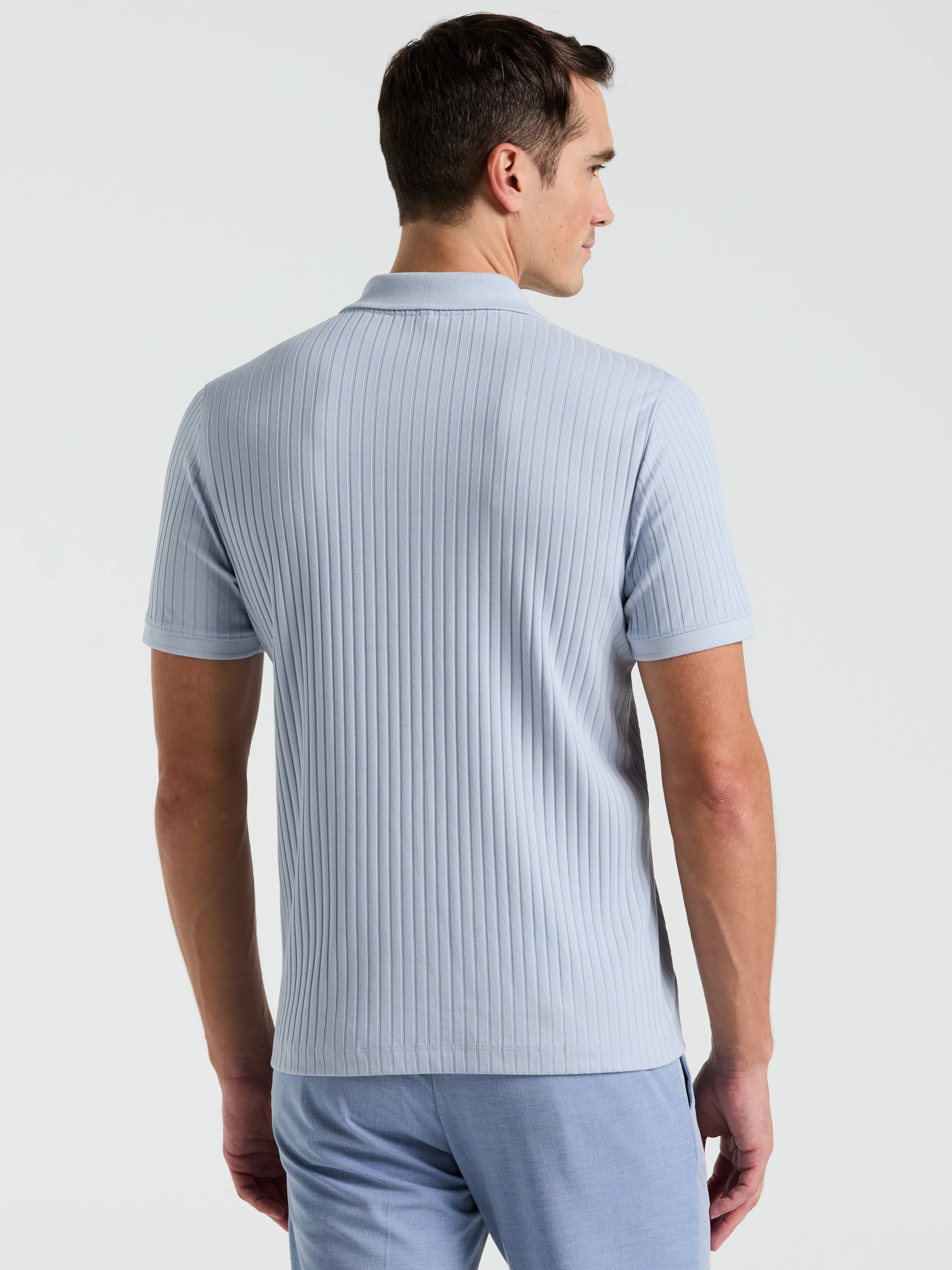 Quarter Zip Ribbed Polo - Image 46