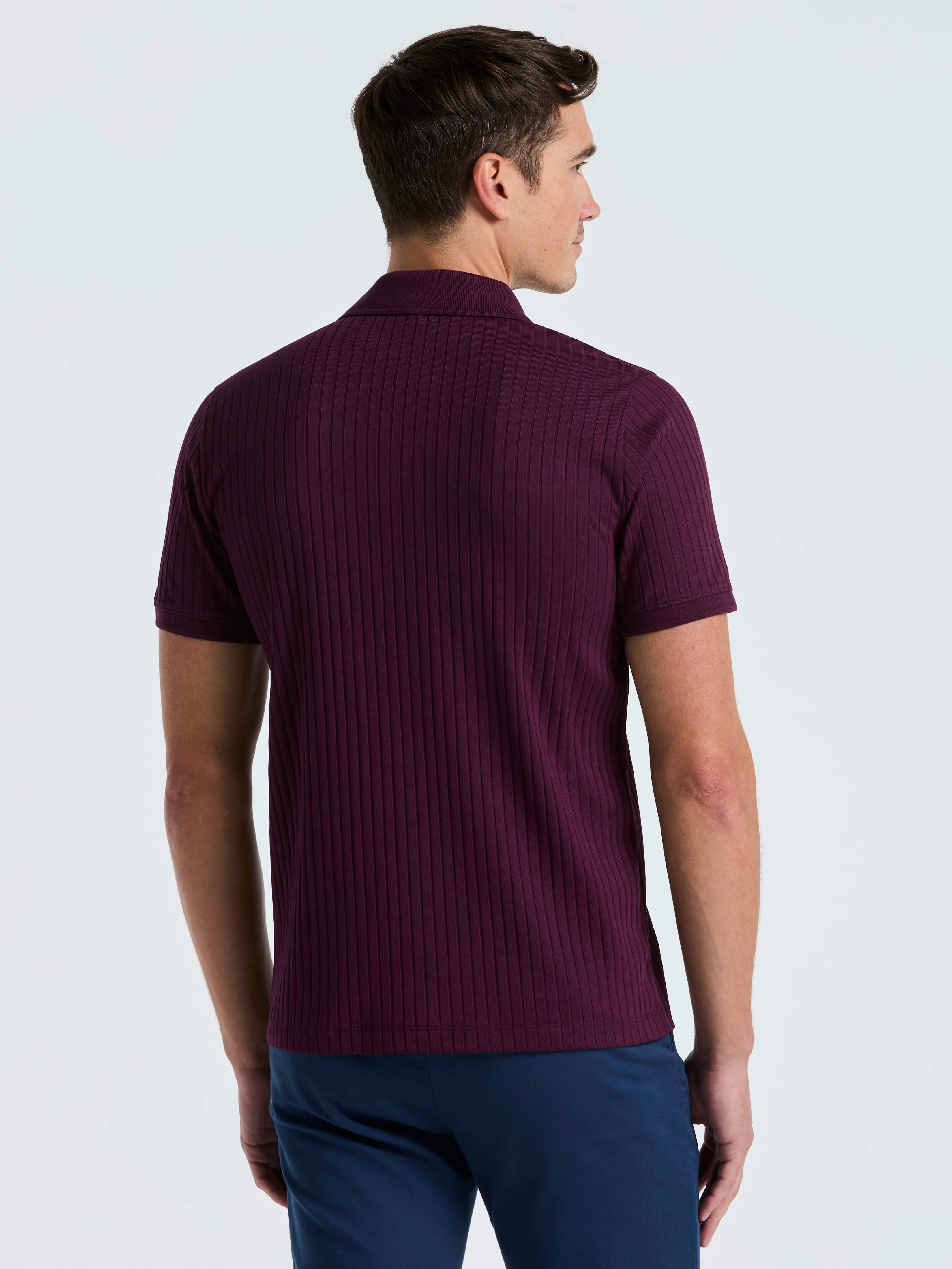 Quarter Zip Ribbed Polo - Image 50