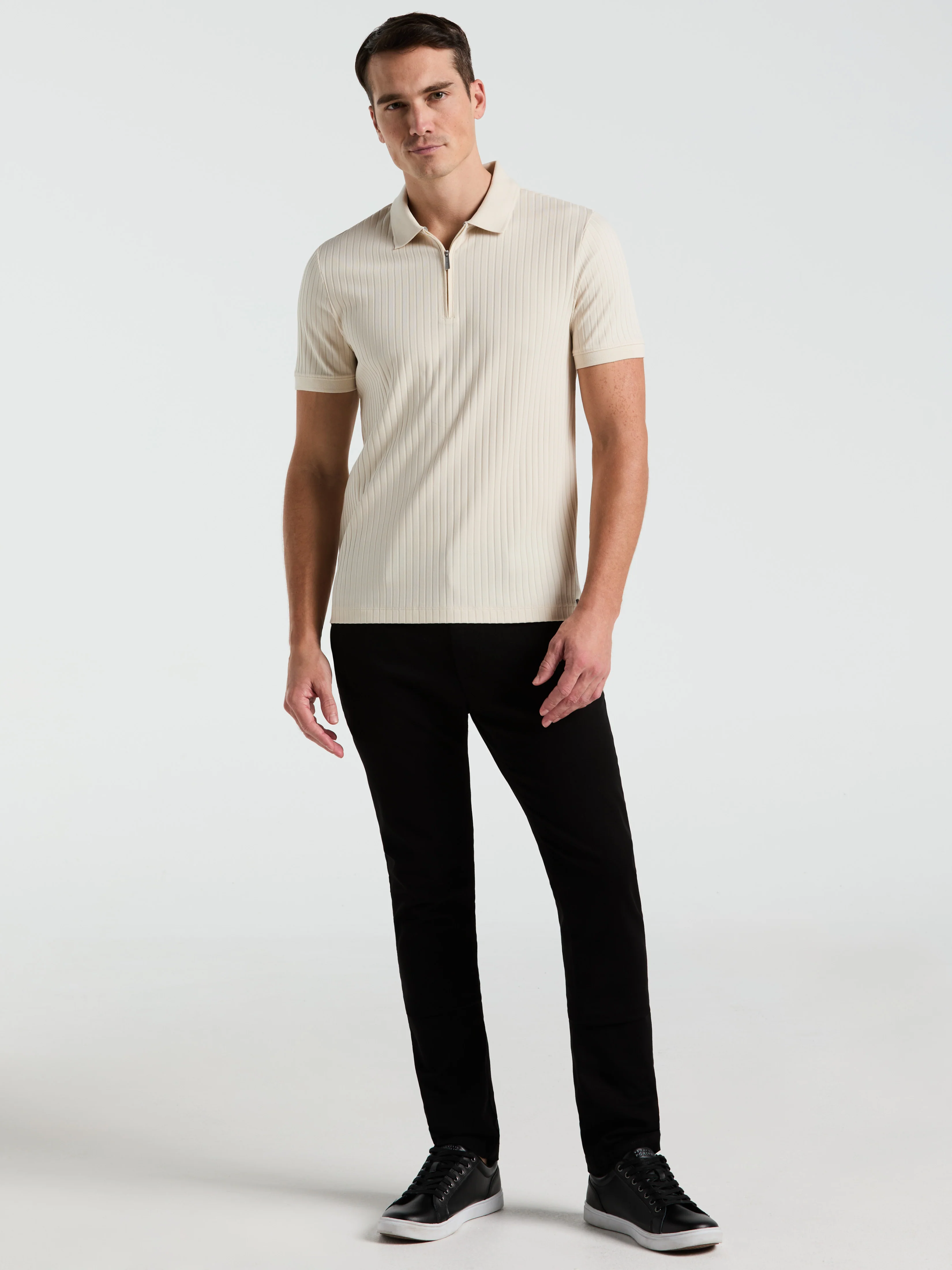 Quarter Zip Ribbed Polo - Image 8