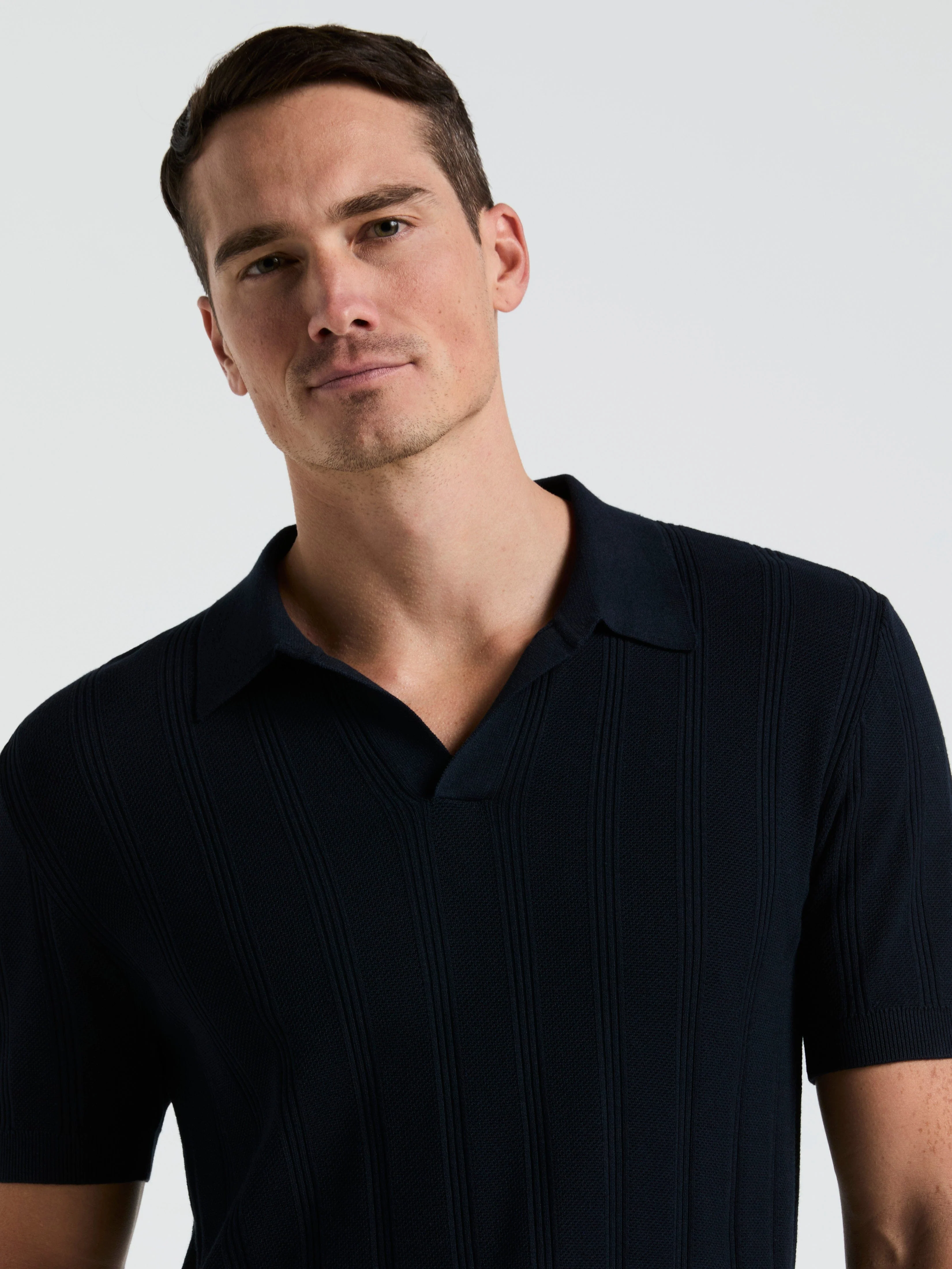 Mesh Stripe Sweater Polo - Image 16