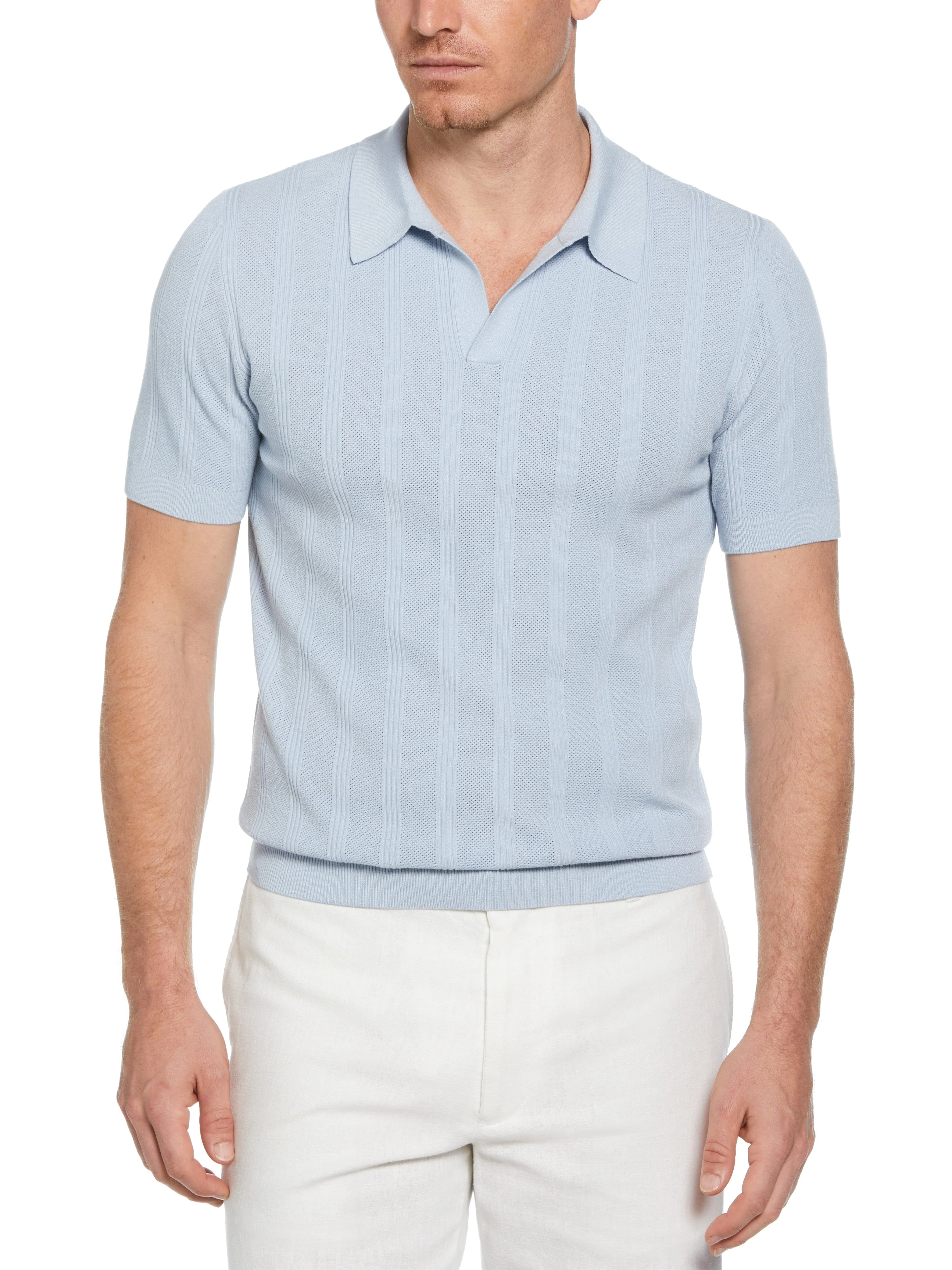Mesh Stripe Sweater Polo - Image 22