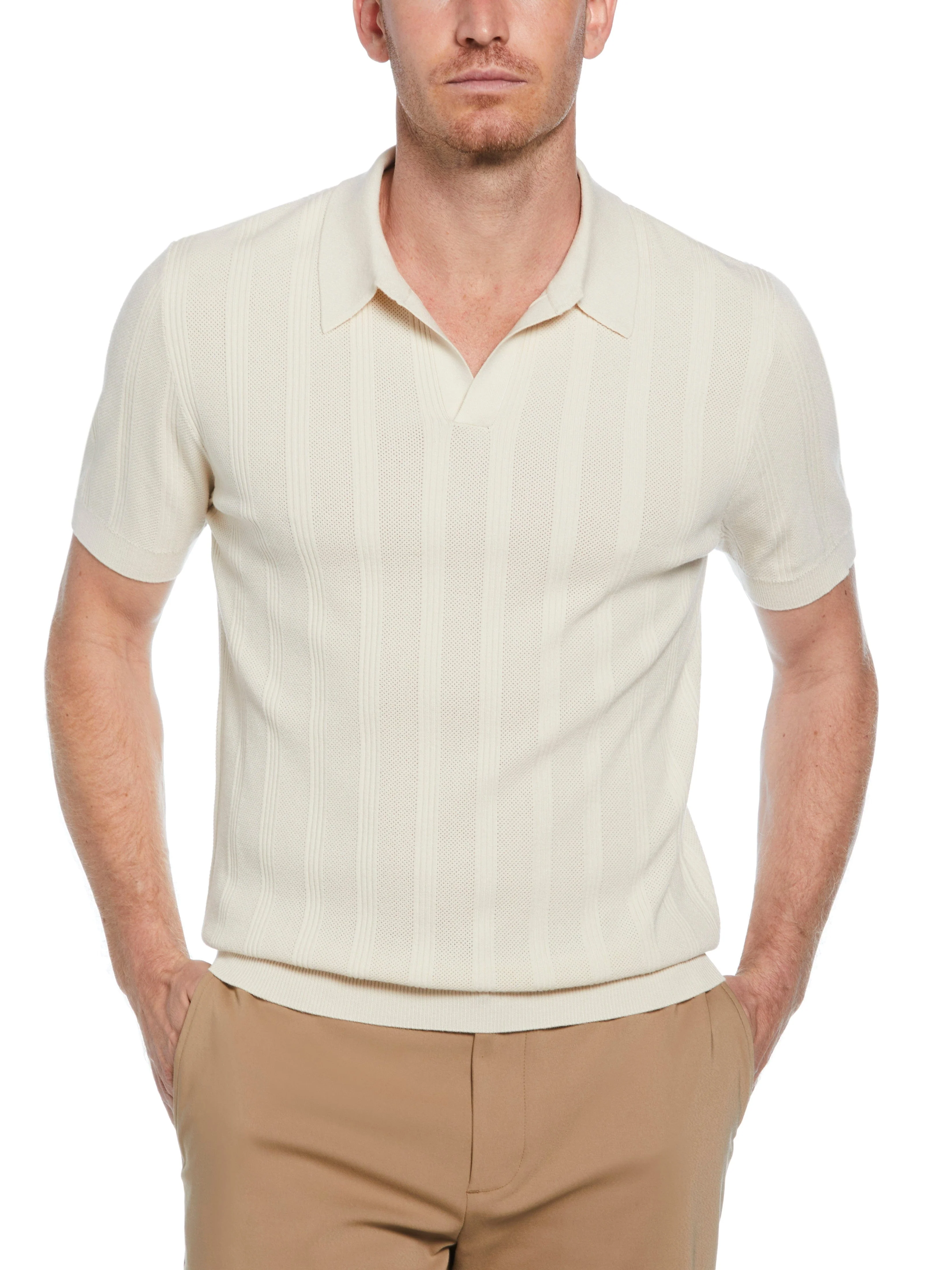 Mesh Stripe Sweater Polo - Image 25