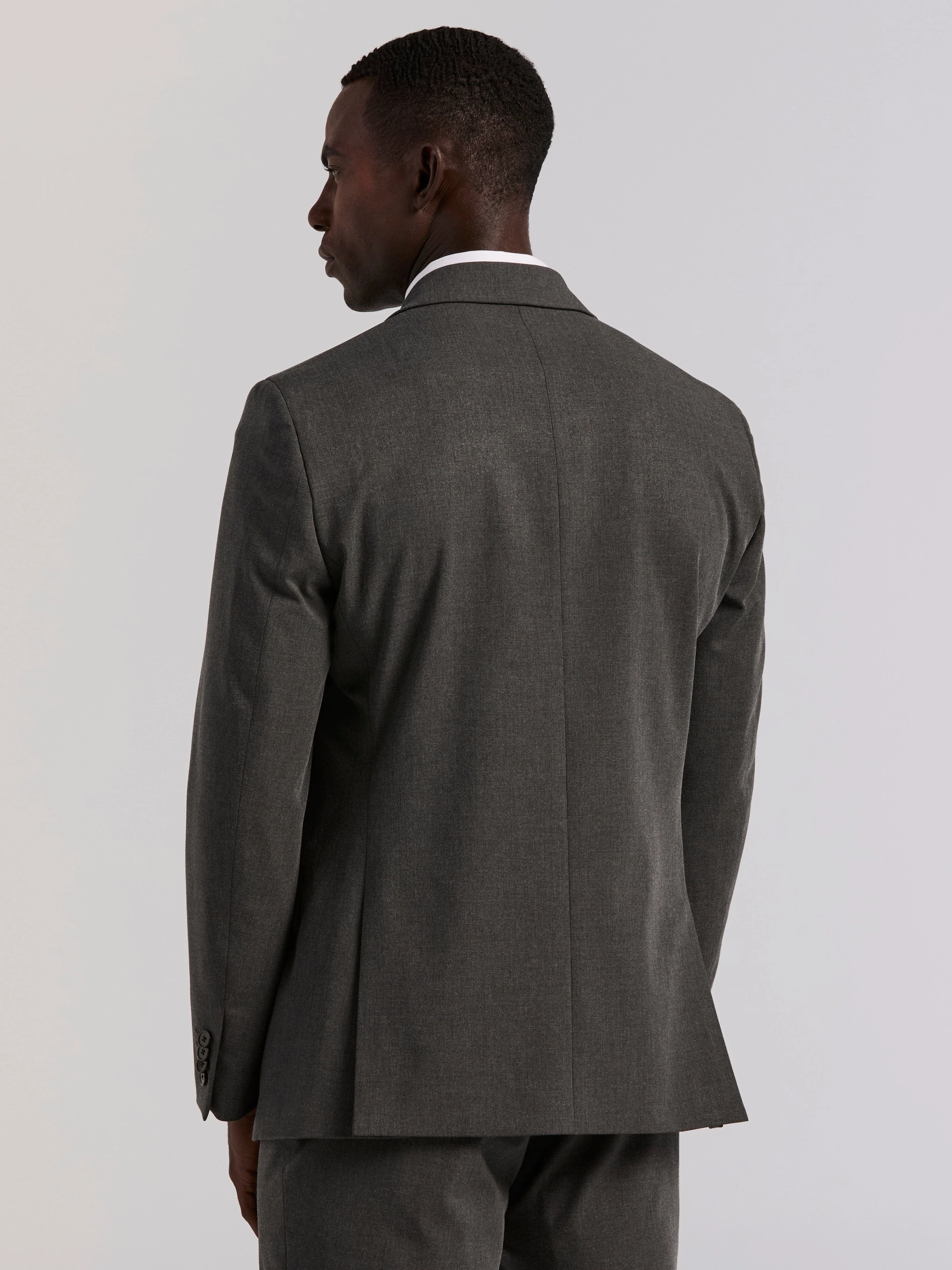 Slim Fit Gabardine Suit Jacket - Image 3