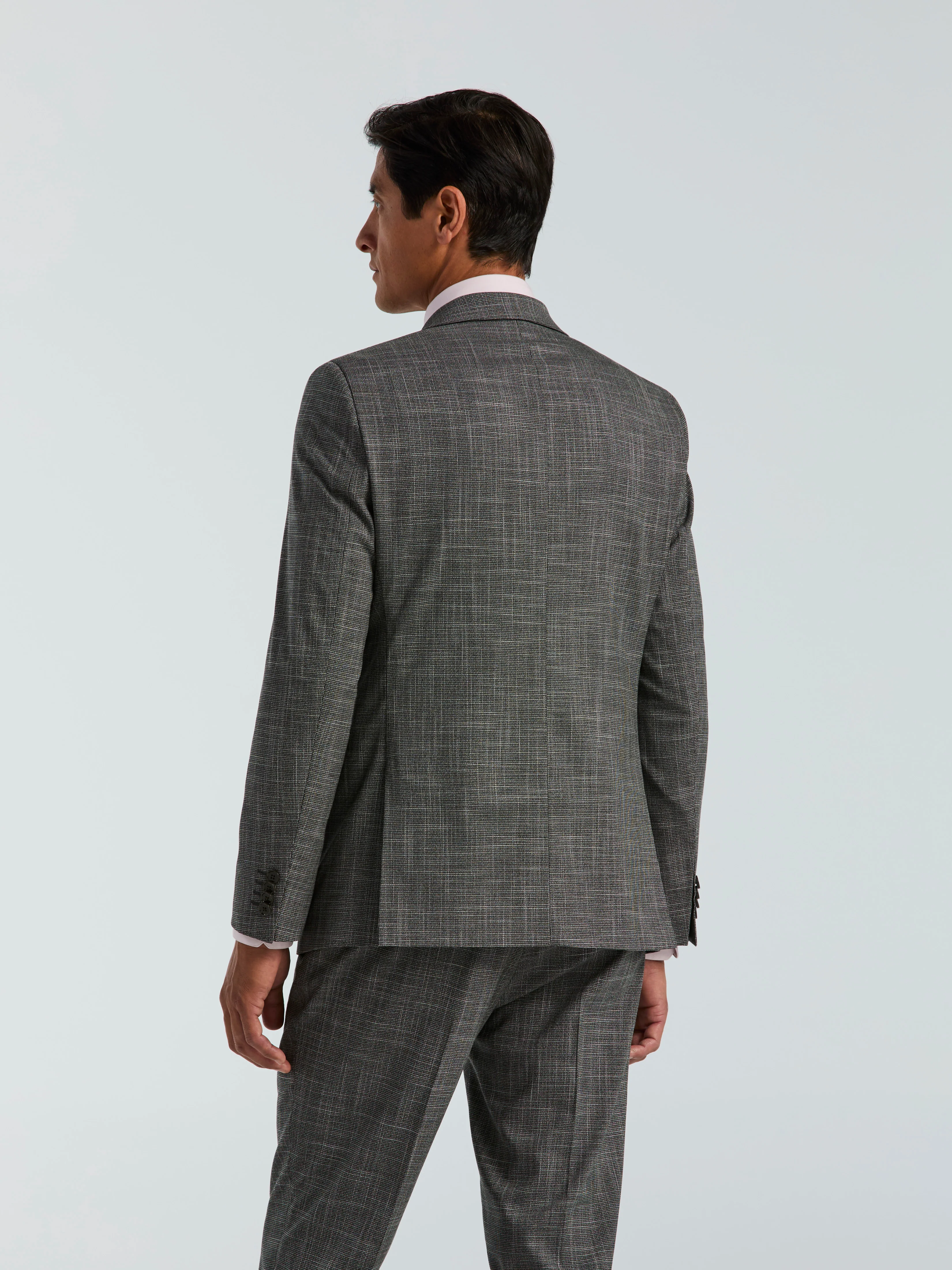 Skinny Fit Houndstooth Suit Jacket - Image 4