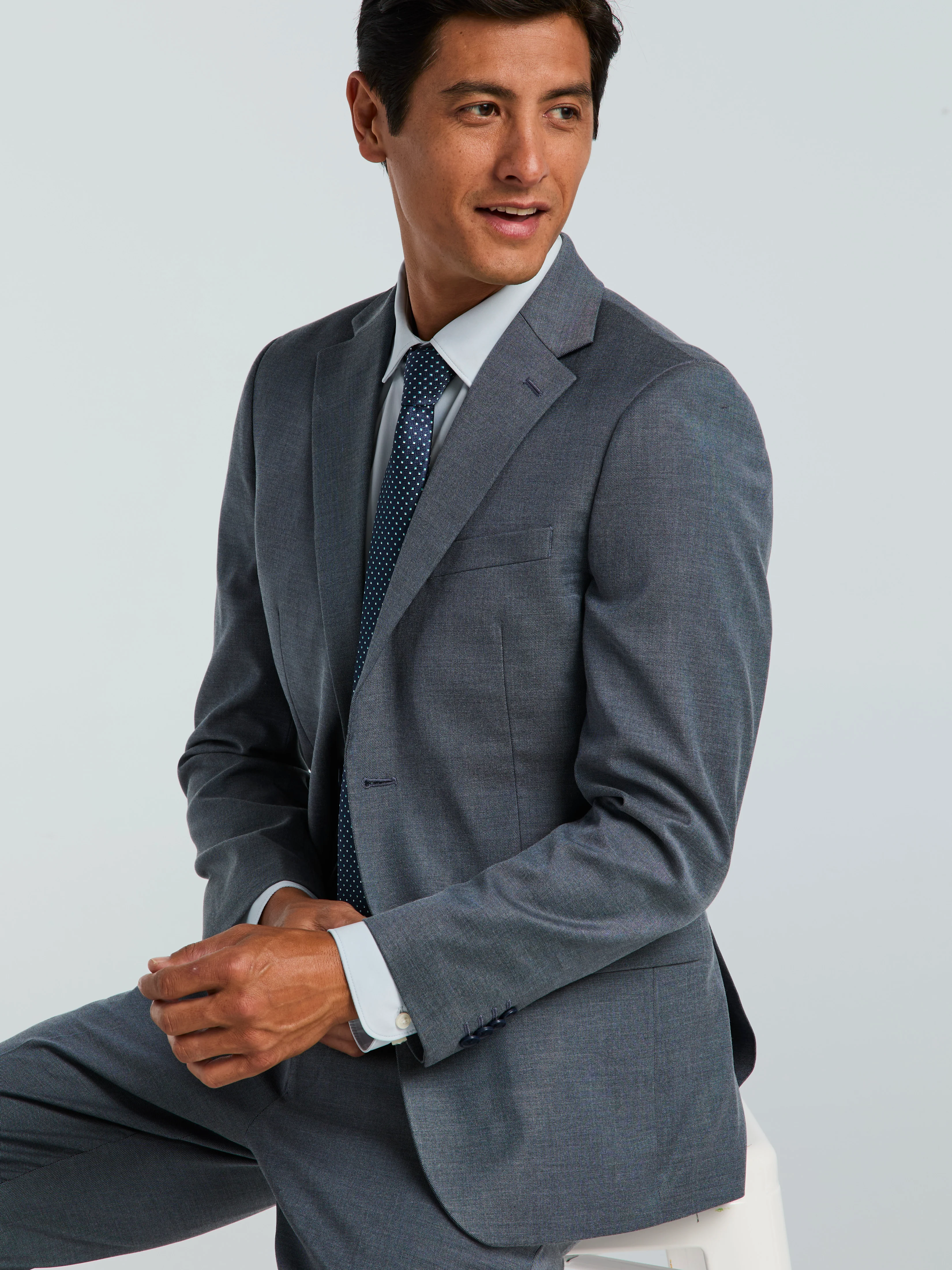 Skinny Fit Textured Suit Jacket - Image 3