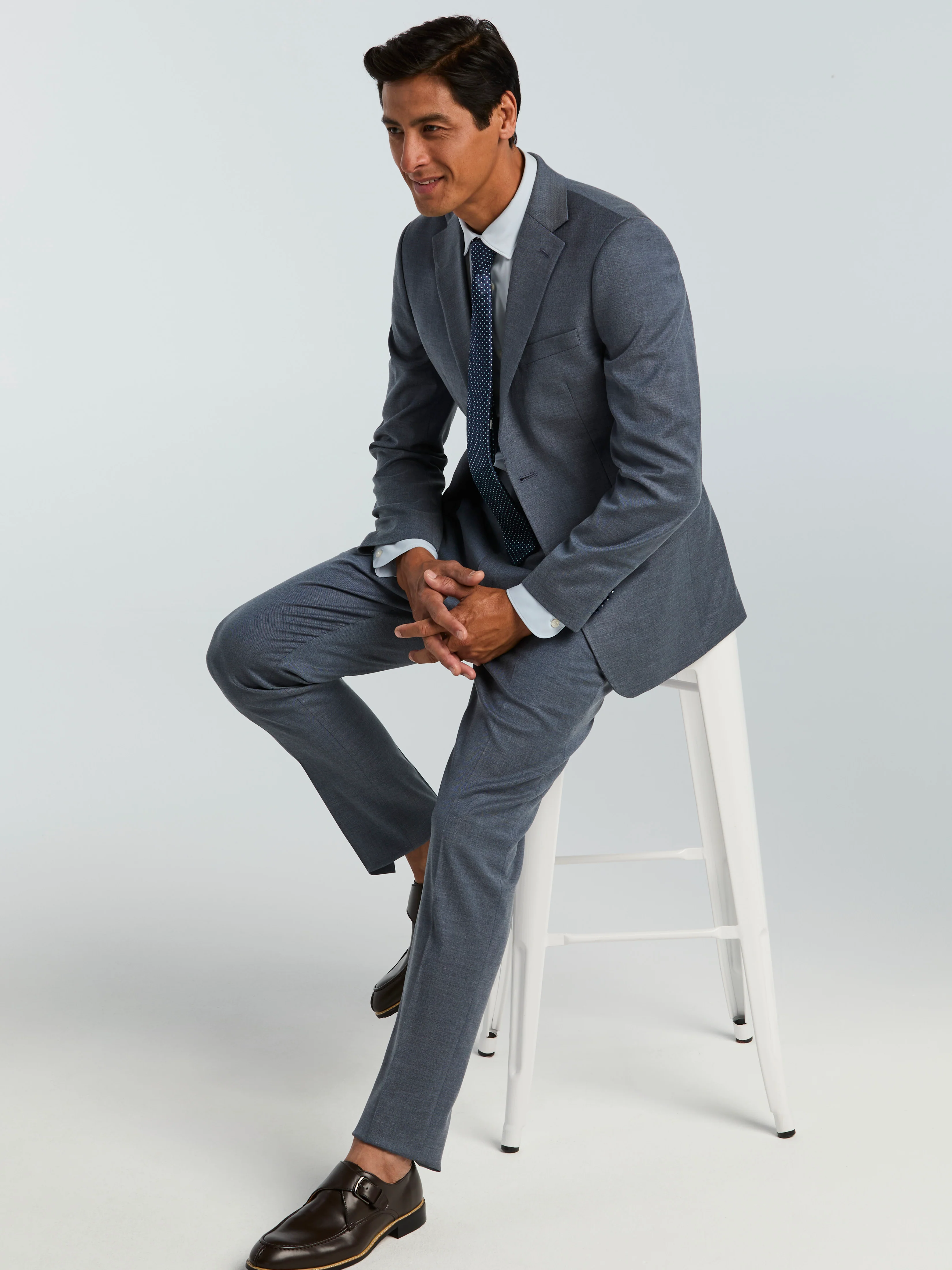 Skinny Fit Textured Suit - Image 5