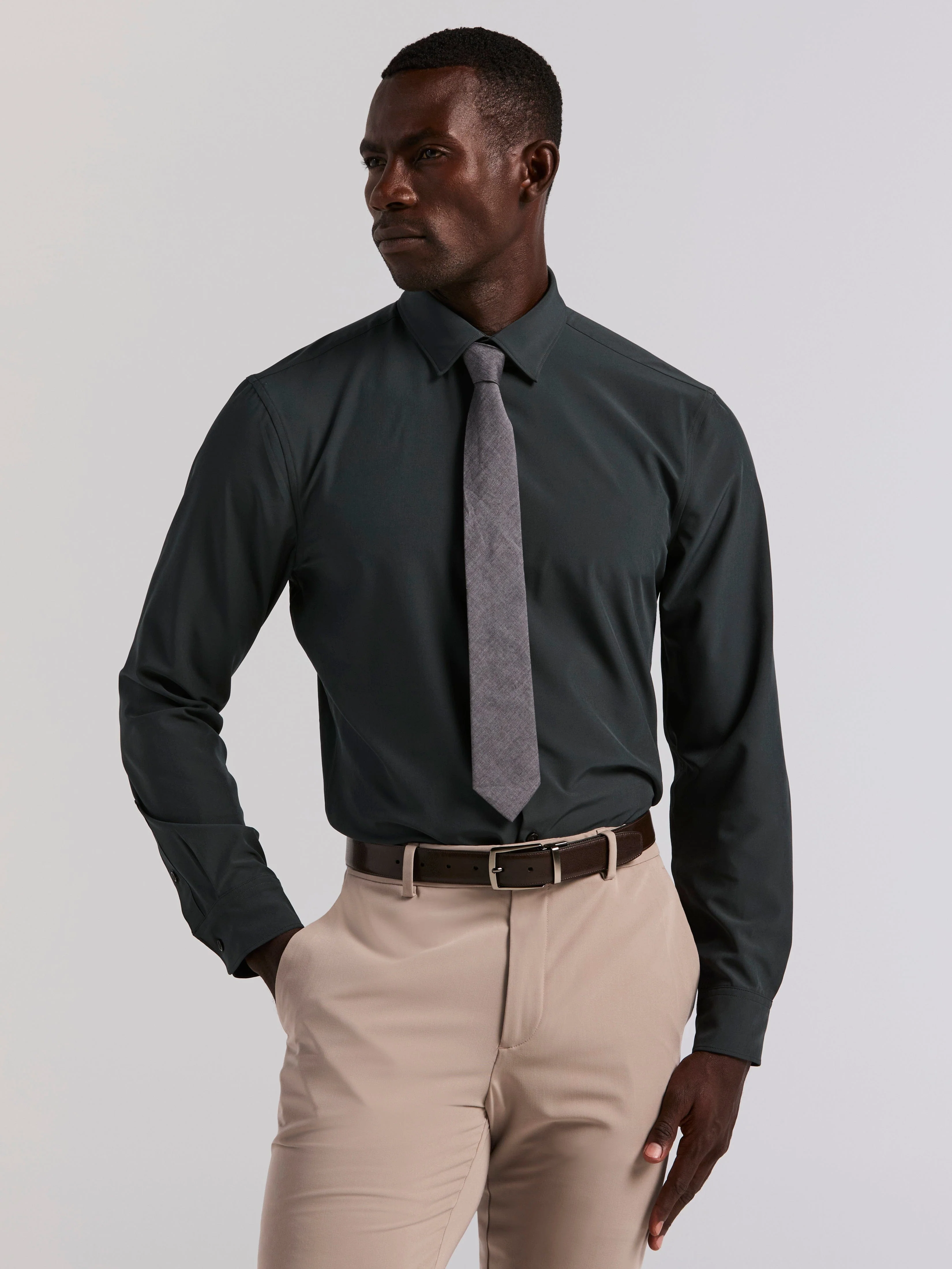 Slim Fit Total Stretch Dress Shirt - Image 19