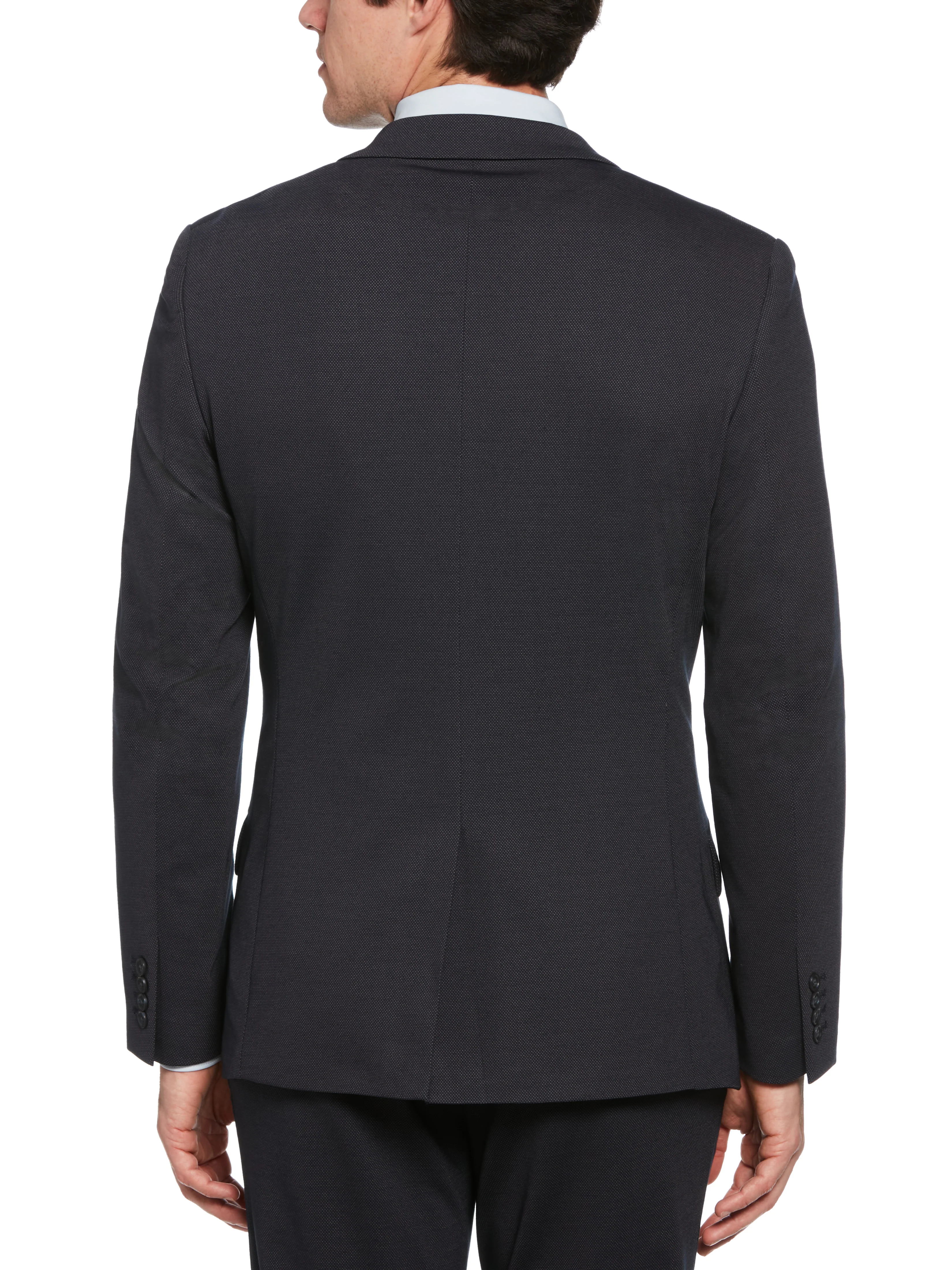 Slim Fit Pindot Stretch Knit Suit Jacket - Image 8