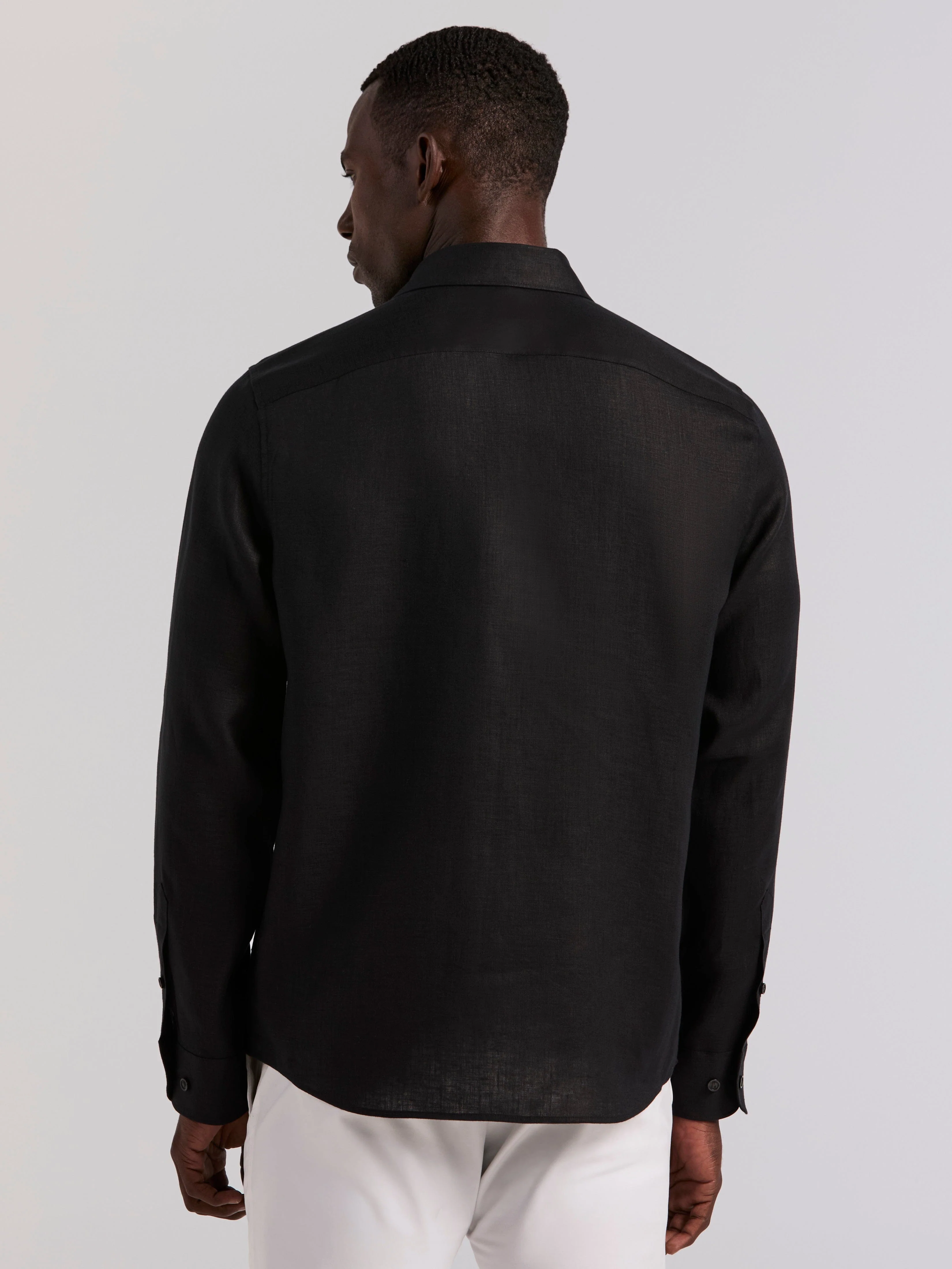Solid Linen Shirt - Image 11