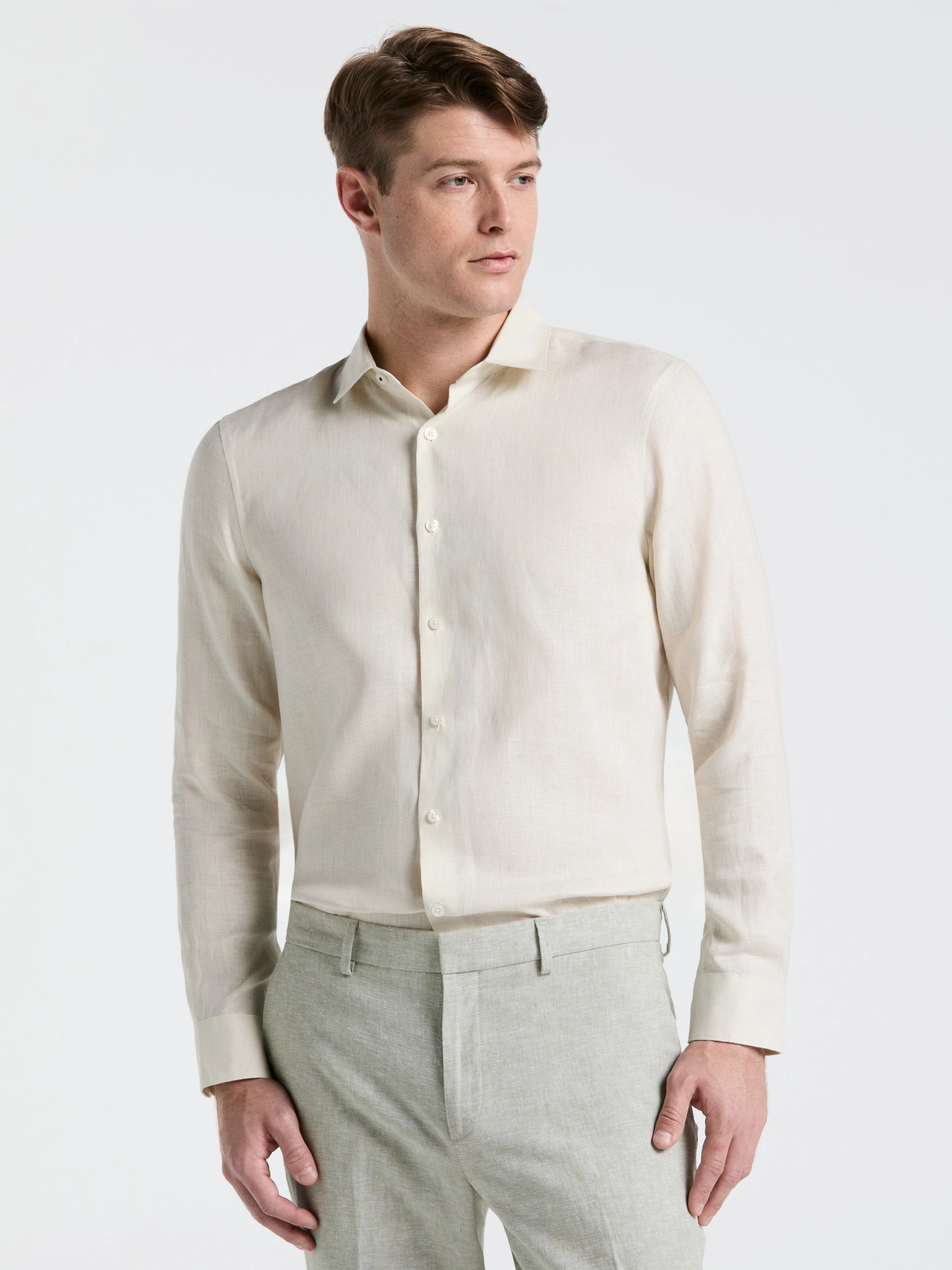 Solid Linen Shirt - Image 13