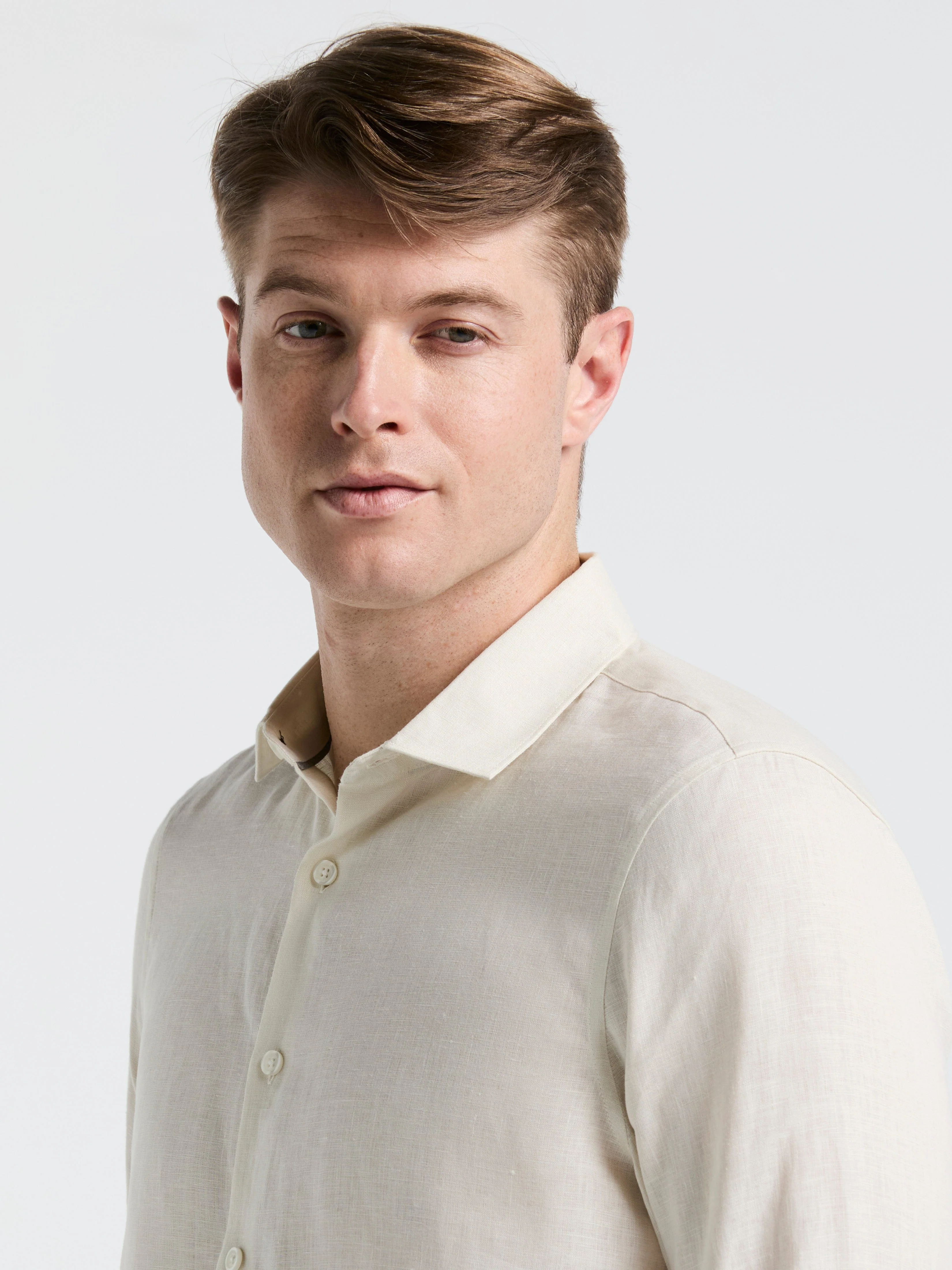 Solid Linen Shirt - Image 14