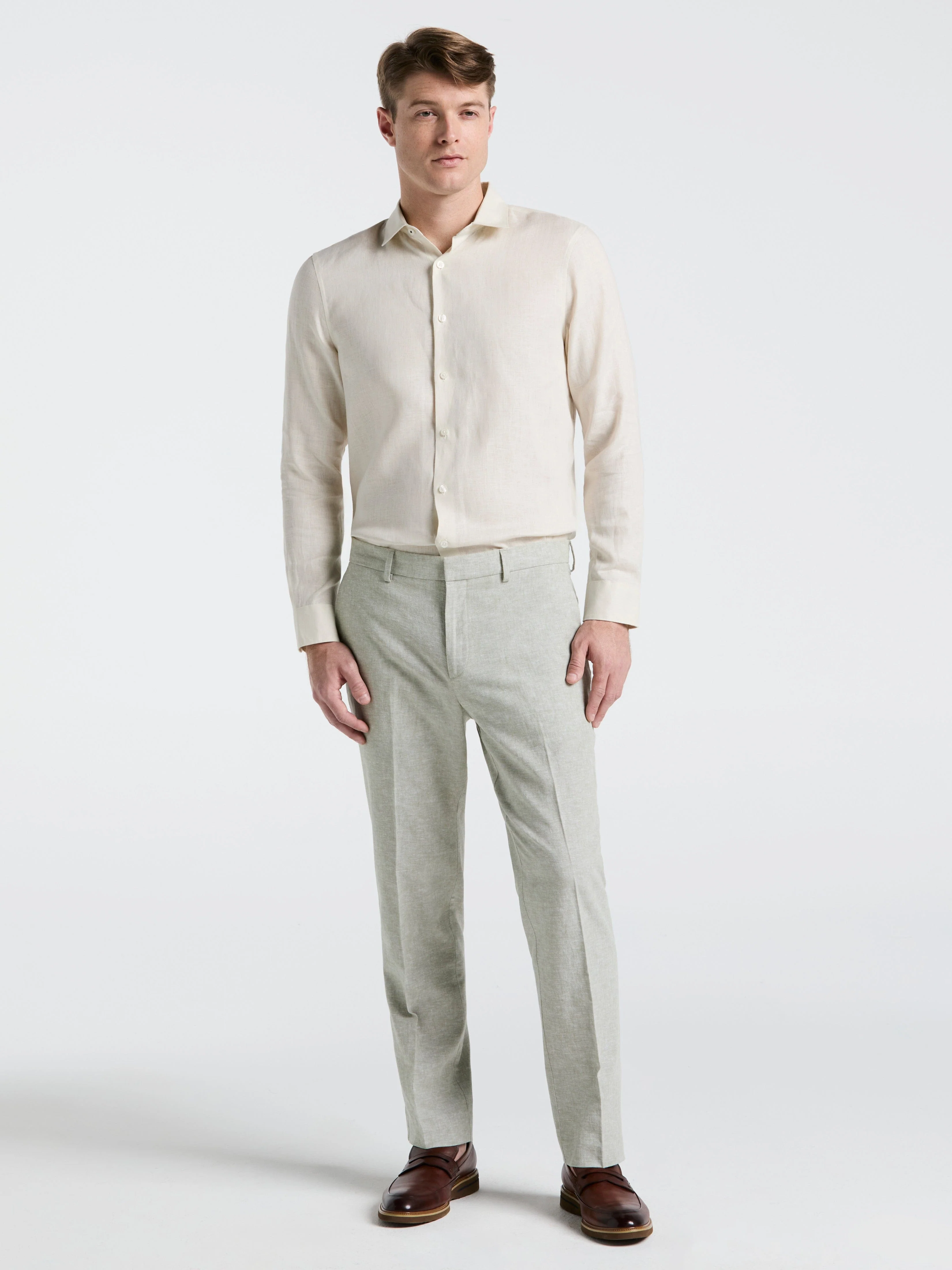 Solid Linen Shirt - Image 16