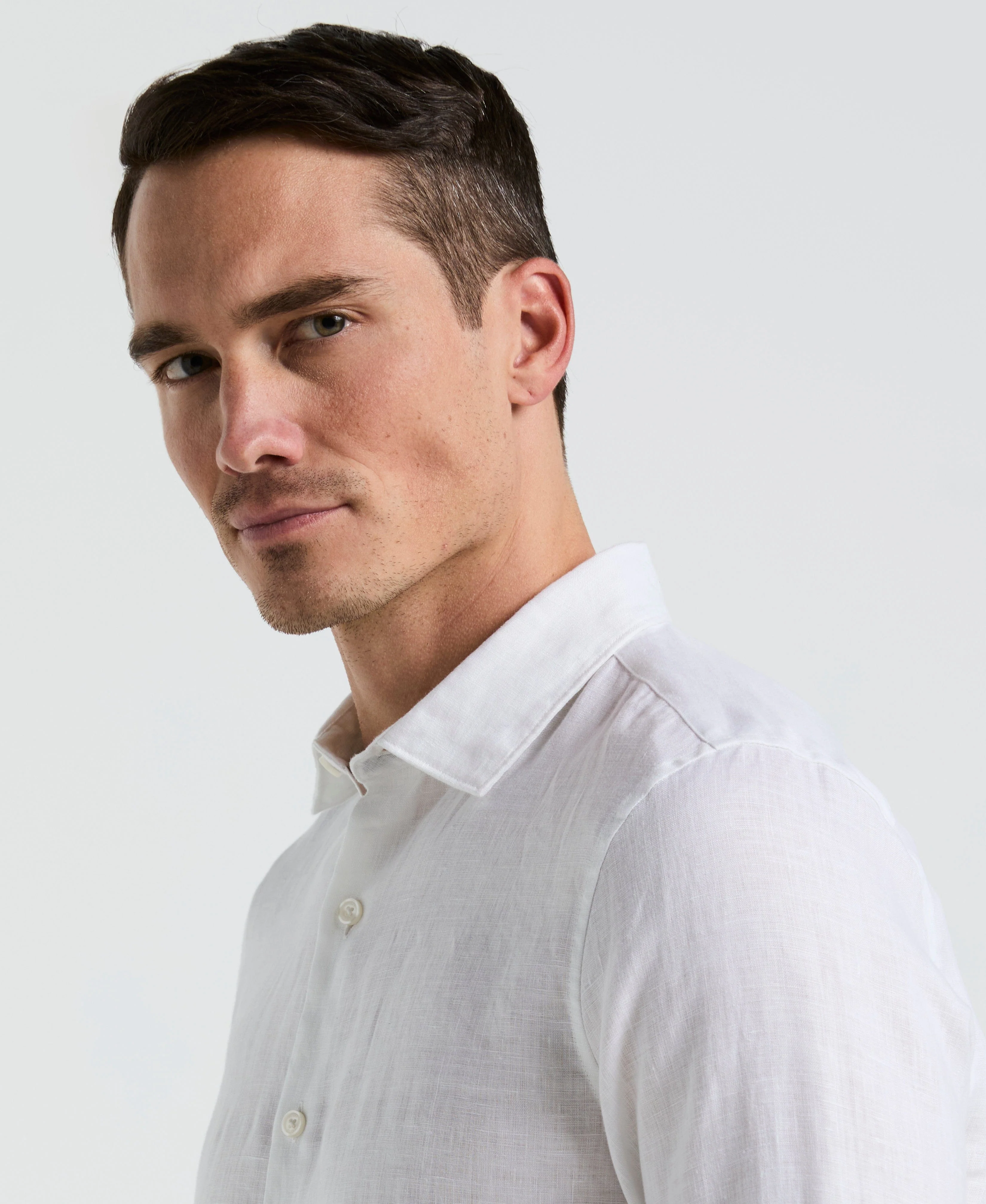 Solid Linen Shirt - Image 18