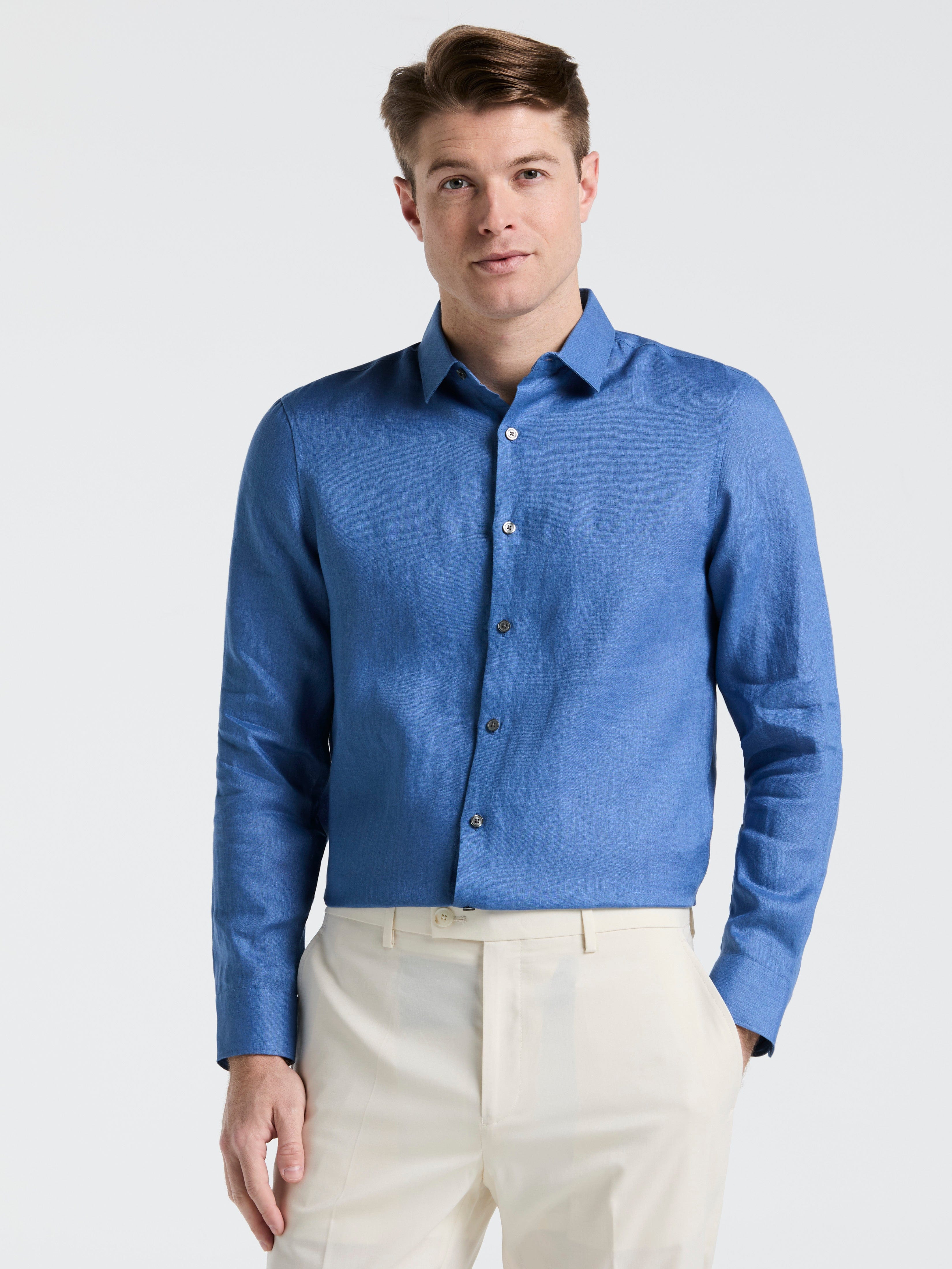 Solid Linen Shirt - Image 5