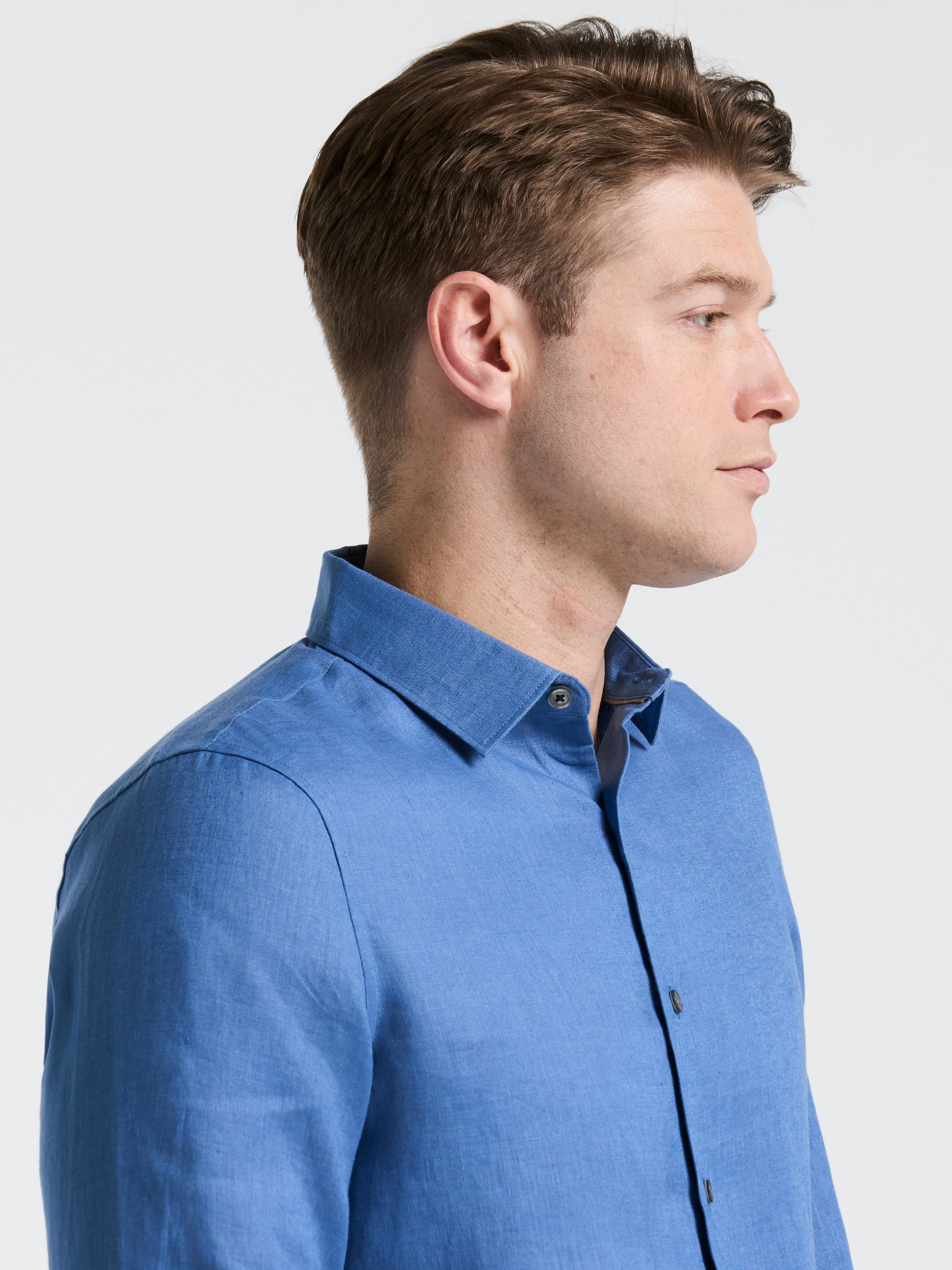 Solid Linen Shirt - Image 6