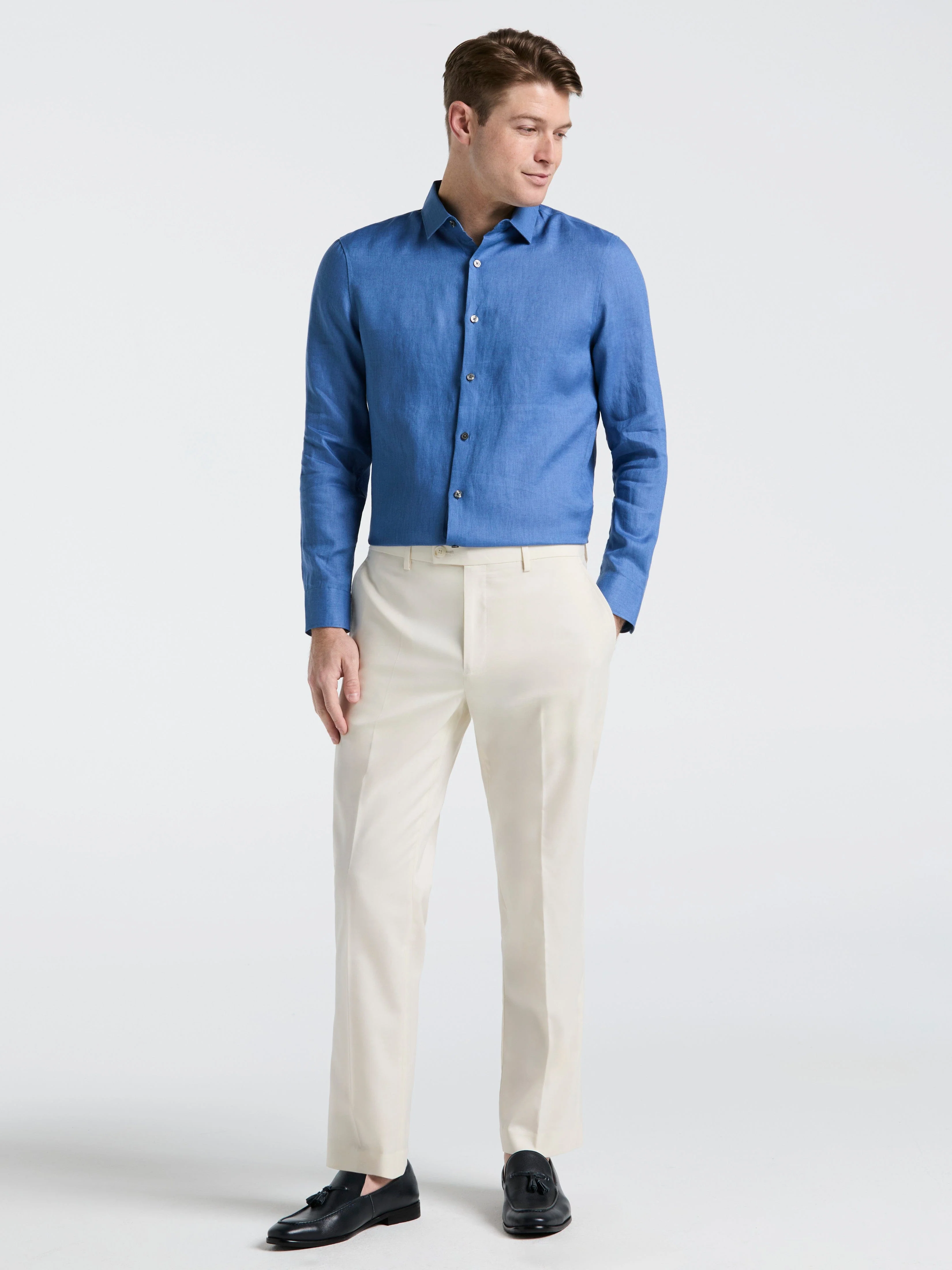 Solid Linen Shirt - Image 8
