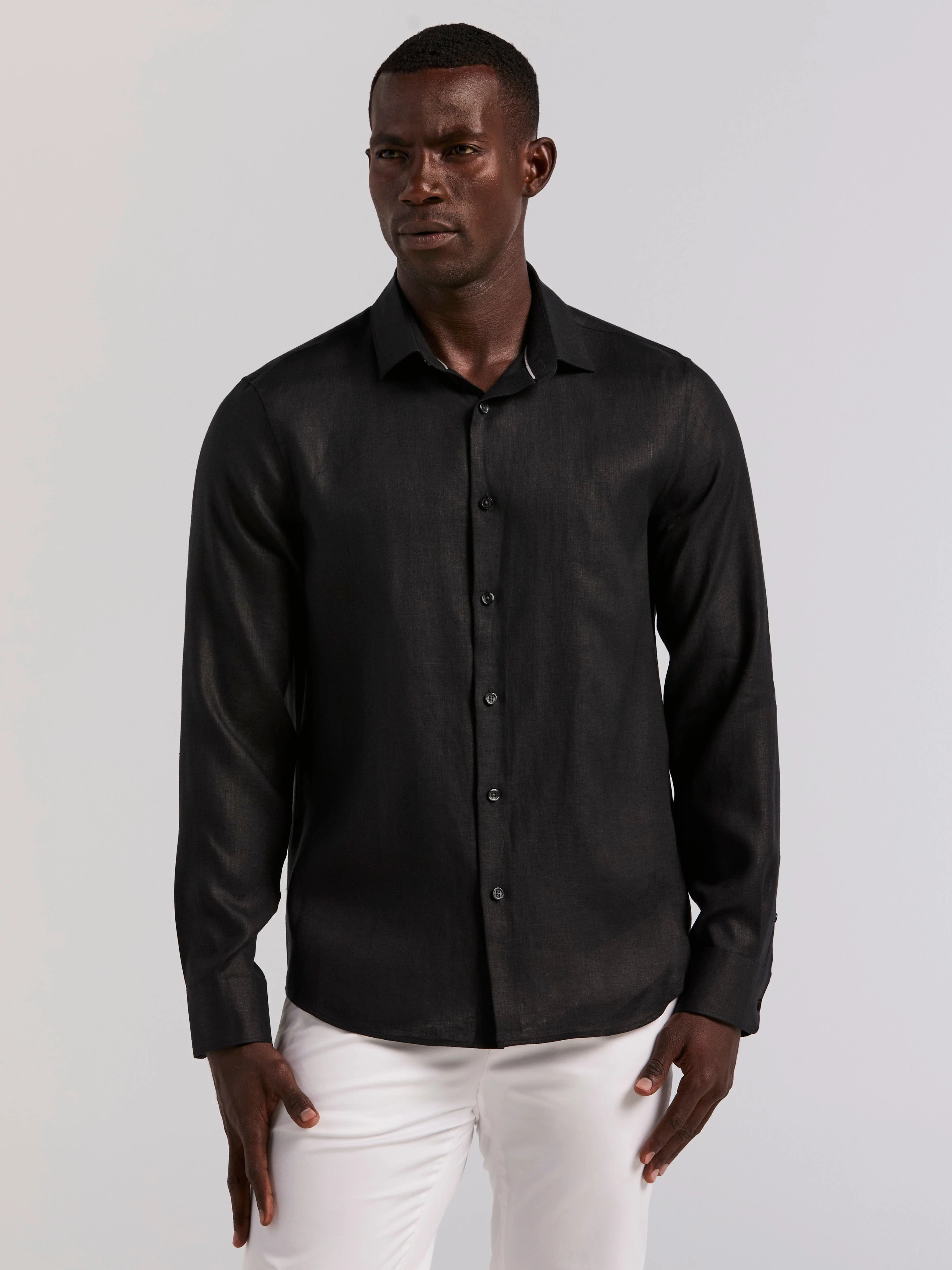 Solid Linen Shirt - Image 9