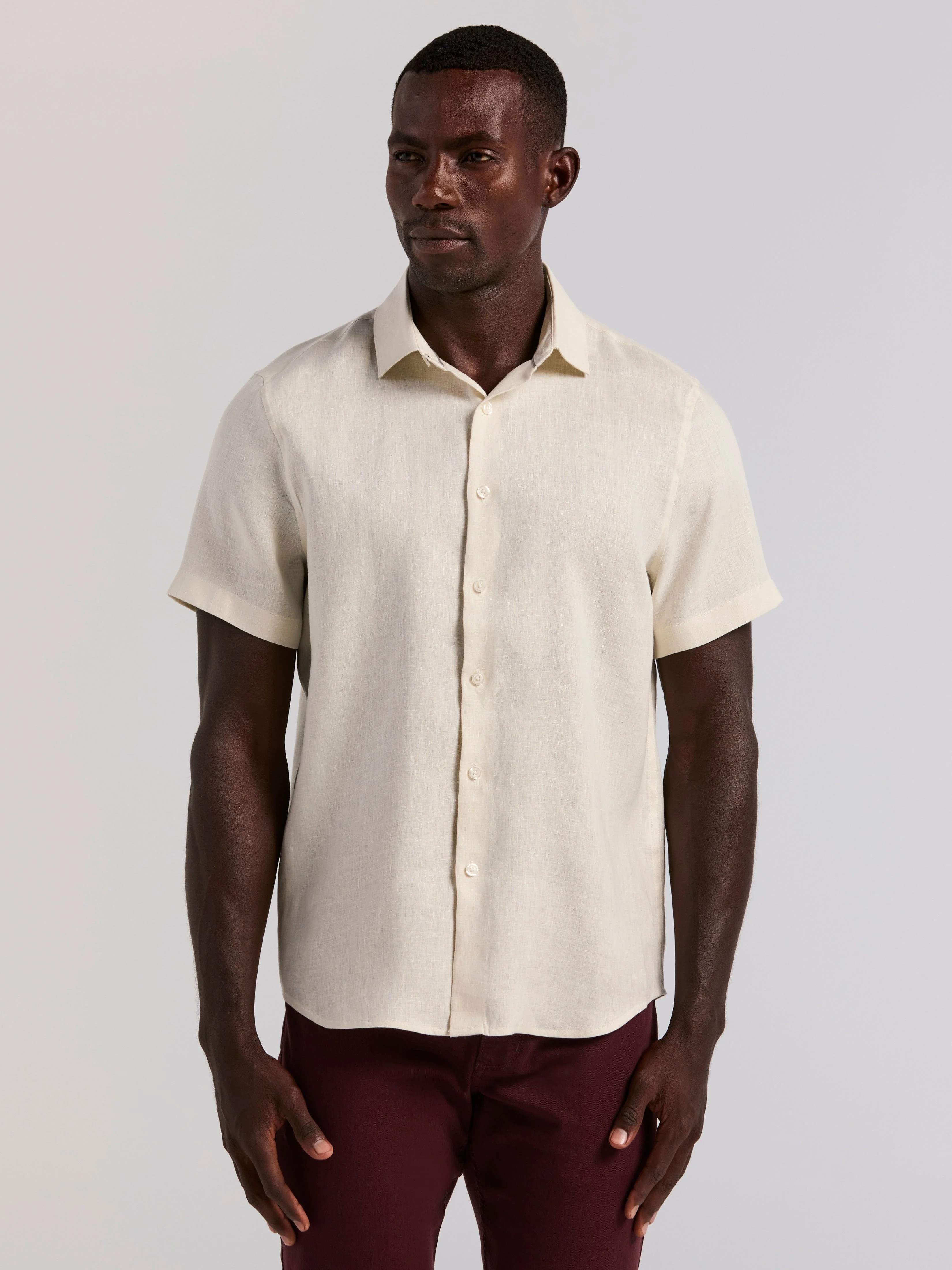 Solid Linen Shirt - Image 21