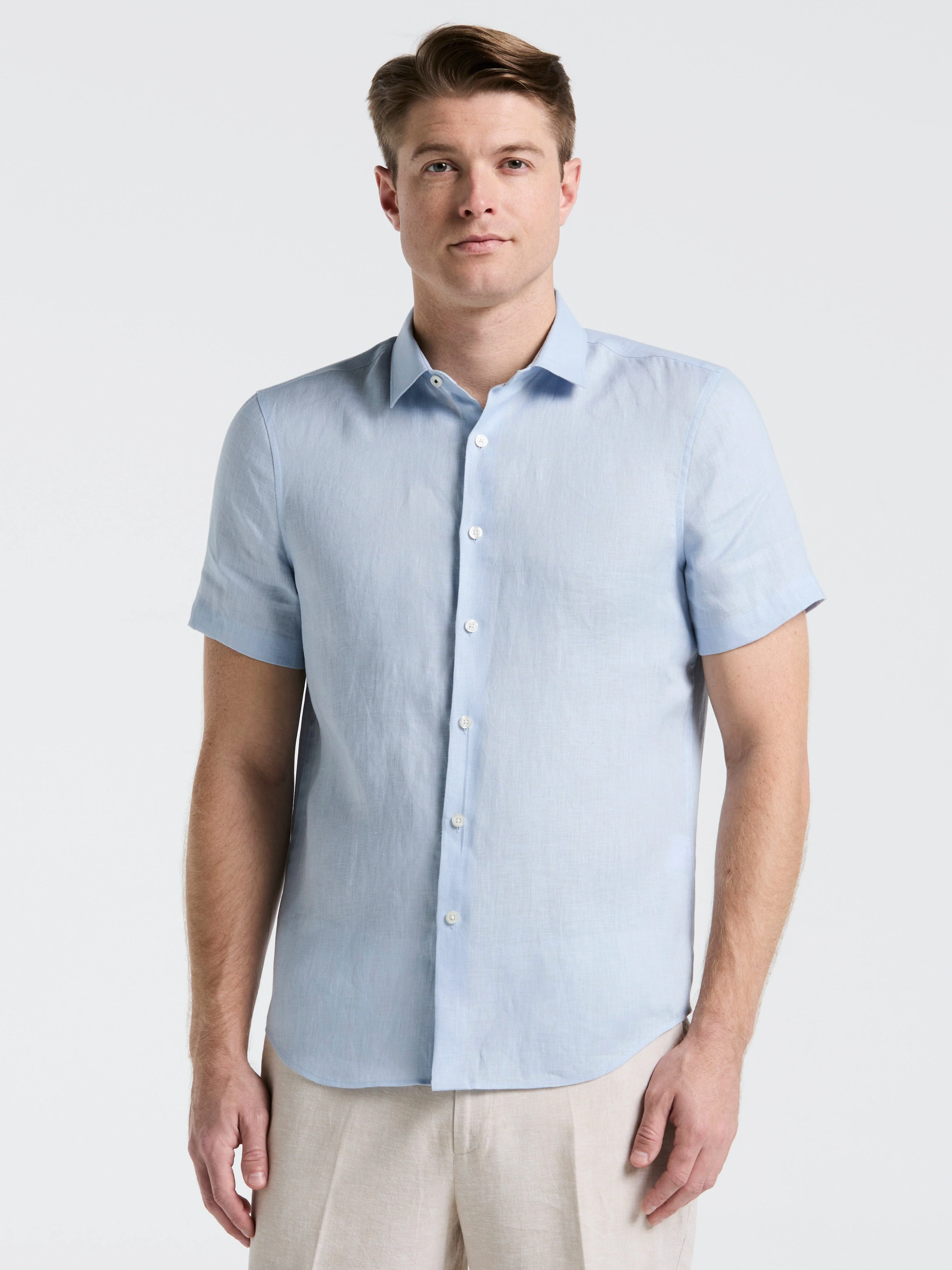 Solid Linen Shirt - Image 31
