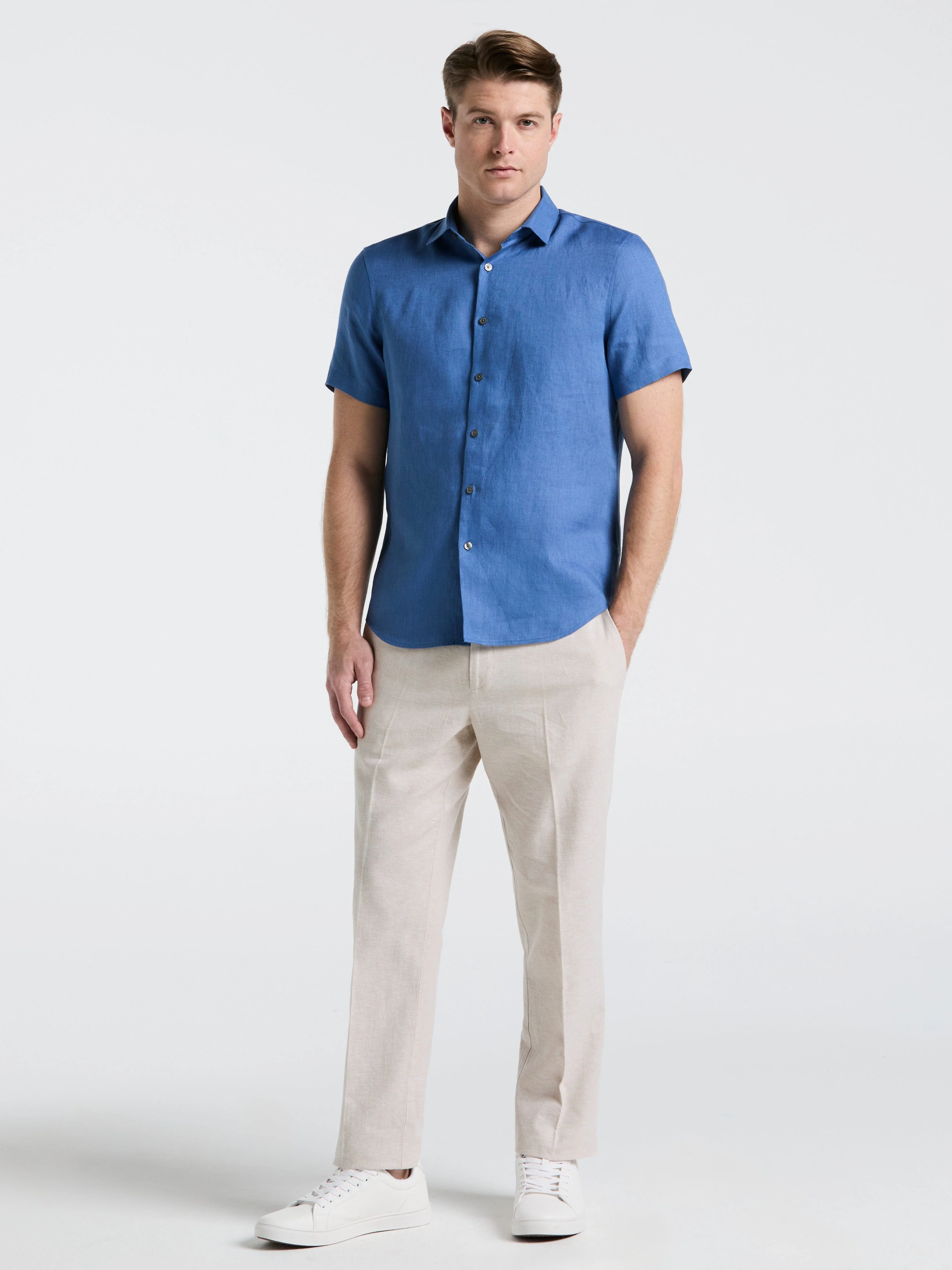 Solid Linen Shirt - Image 38