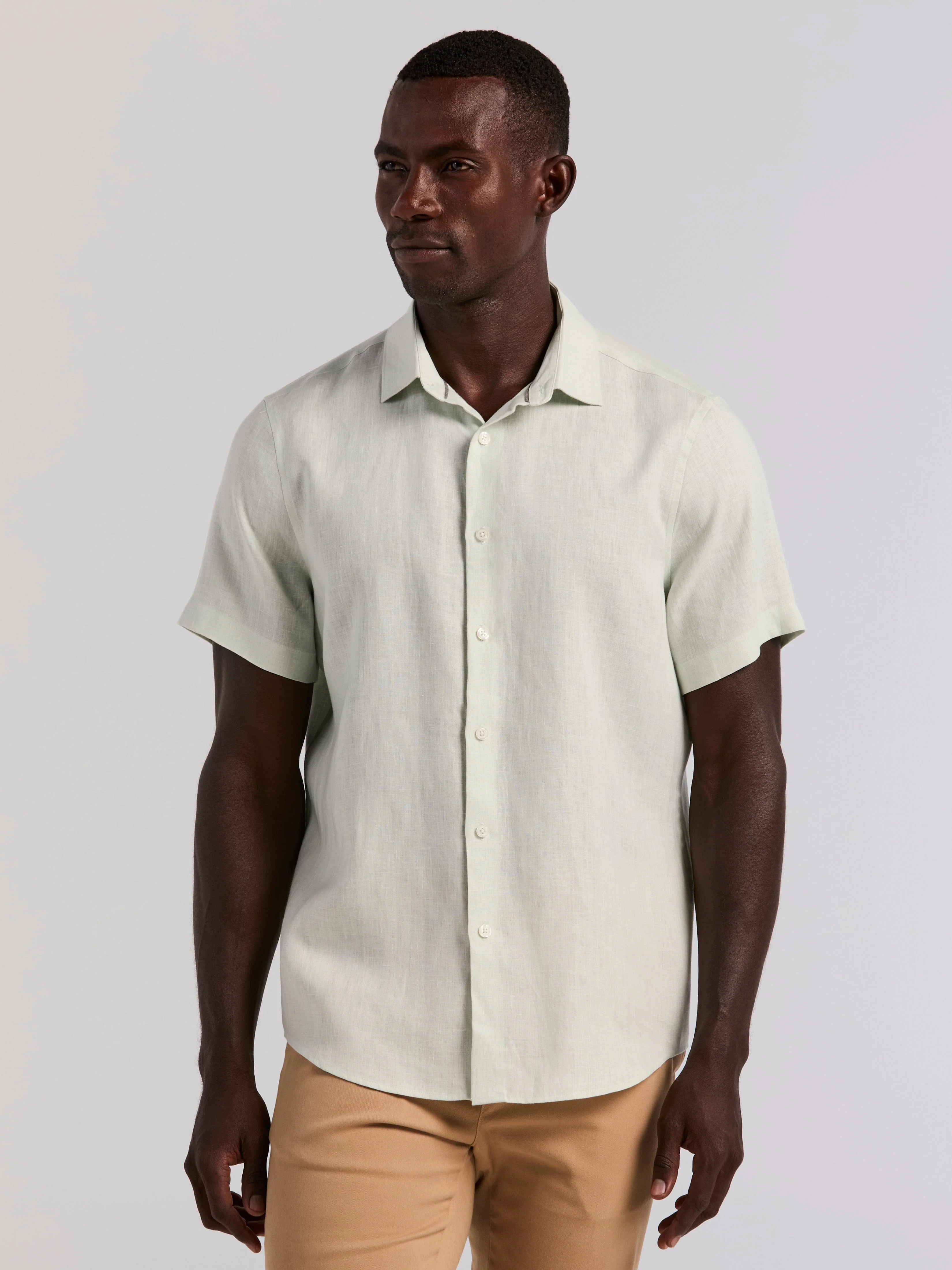 Solid Linen Shirt - Image 6