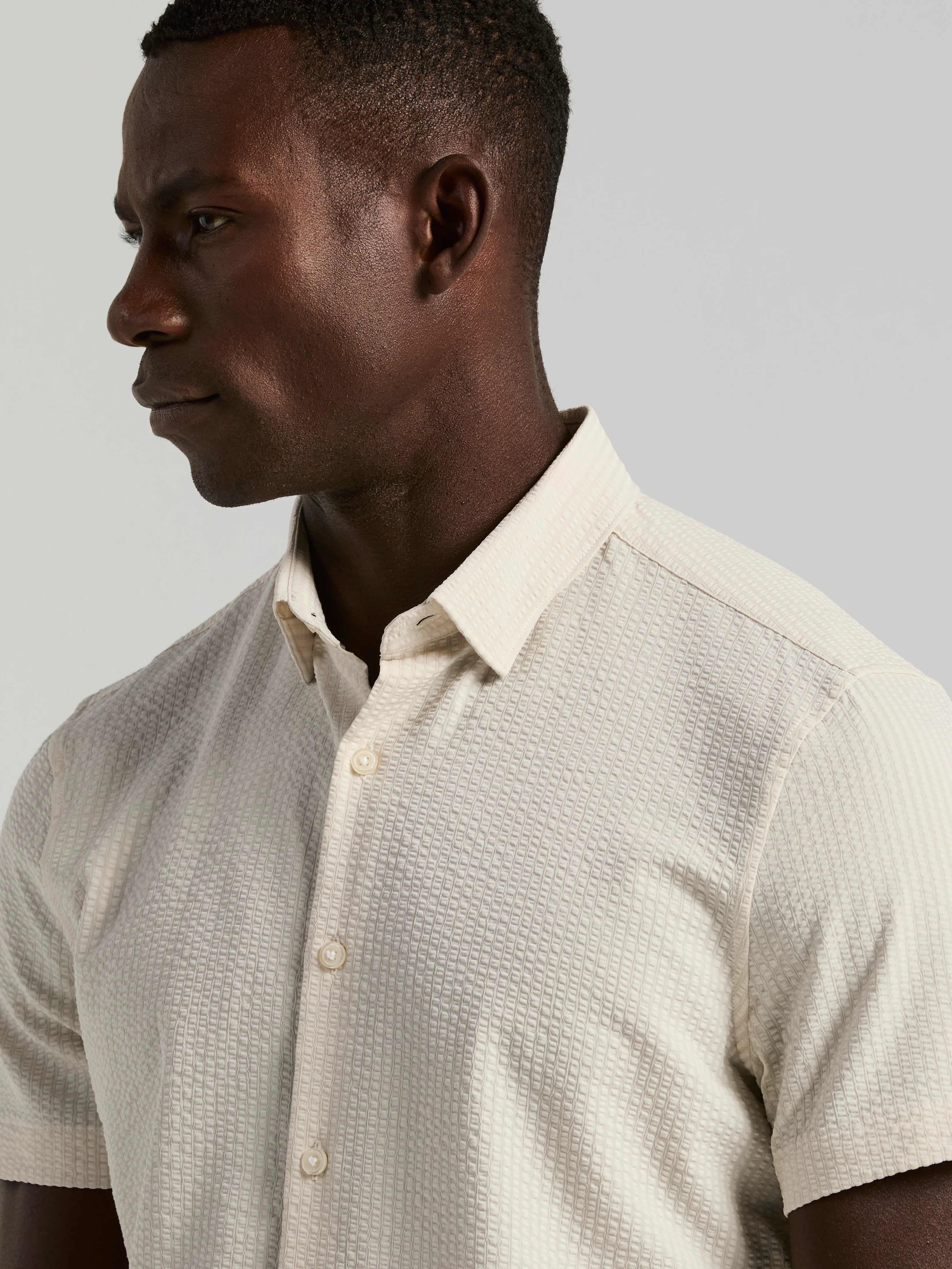 Stretch Seersucker Slim Fit Shirt - Image 12