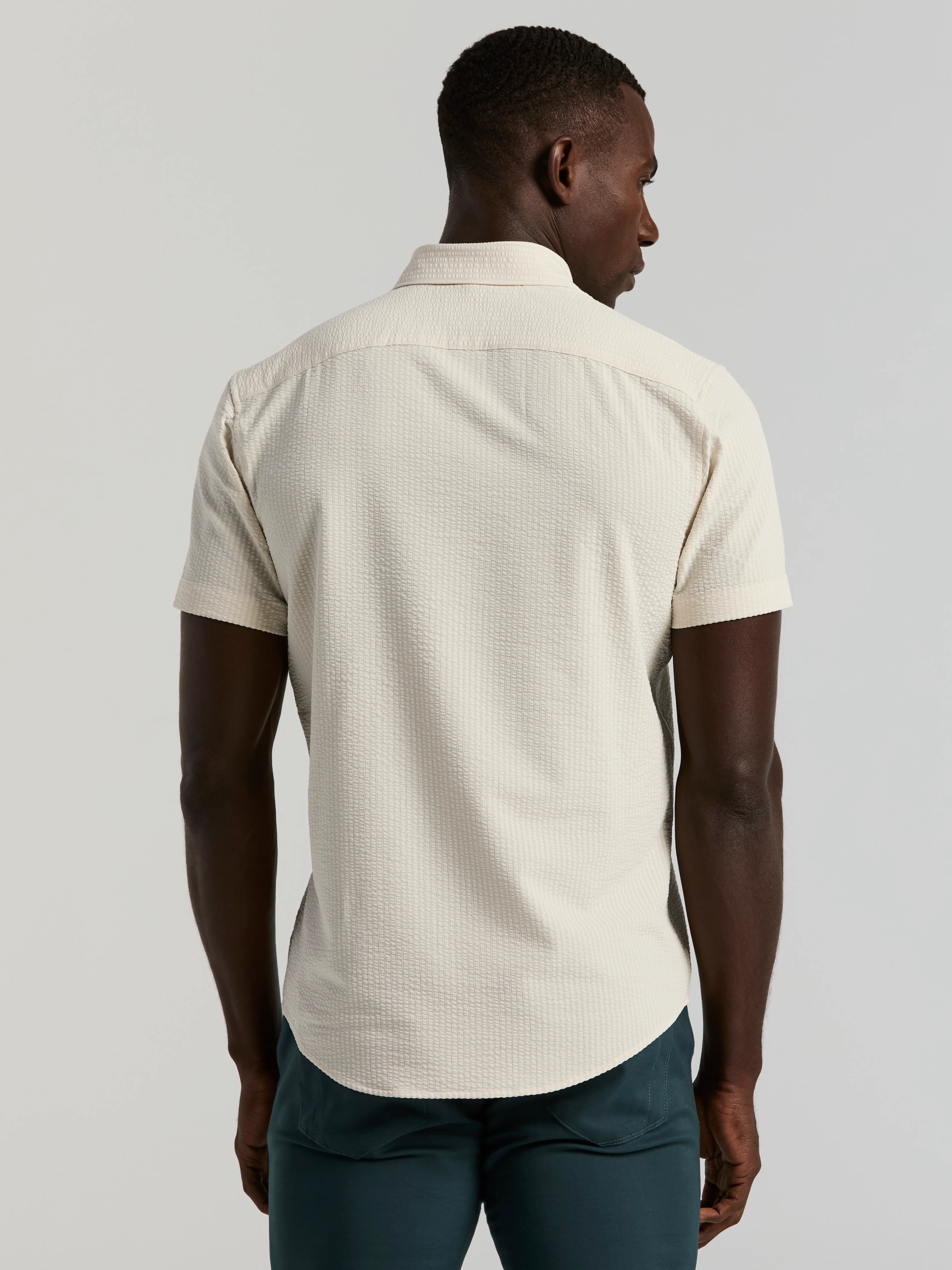 Stretch Seersucker Slim Fit Shirt - Image 13