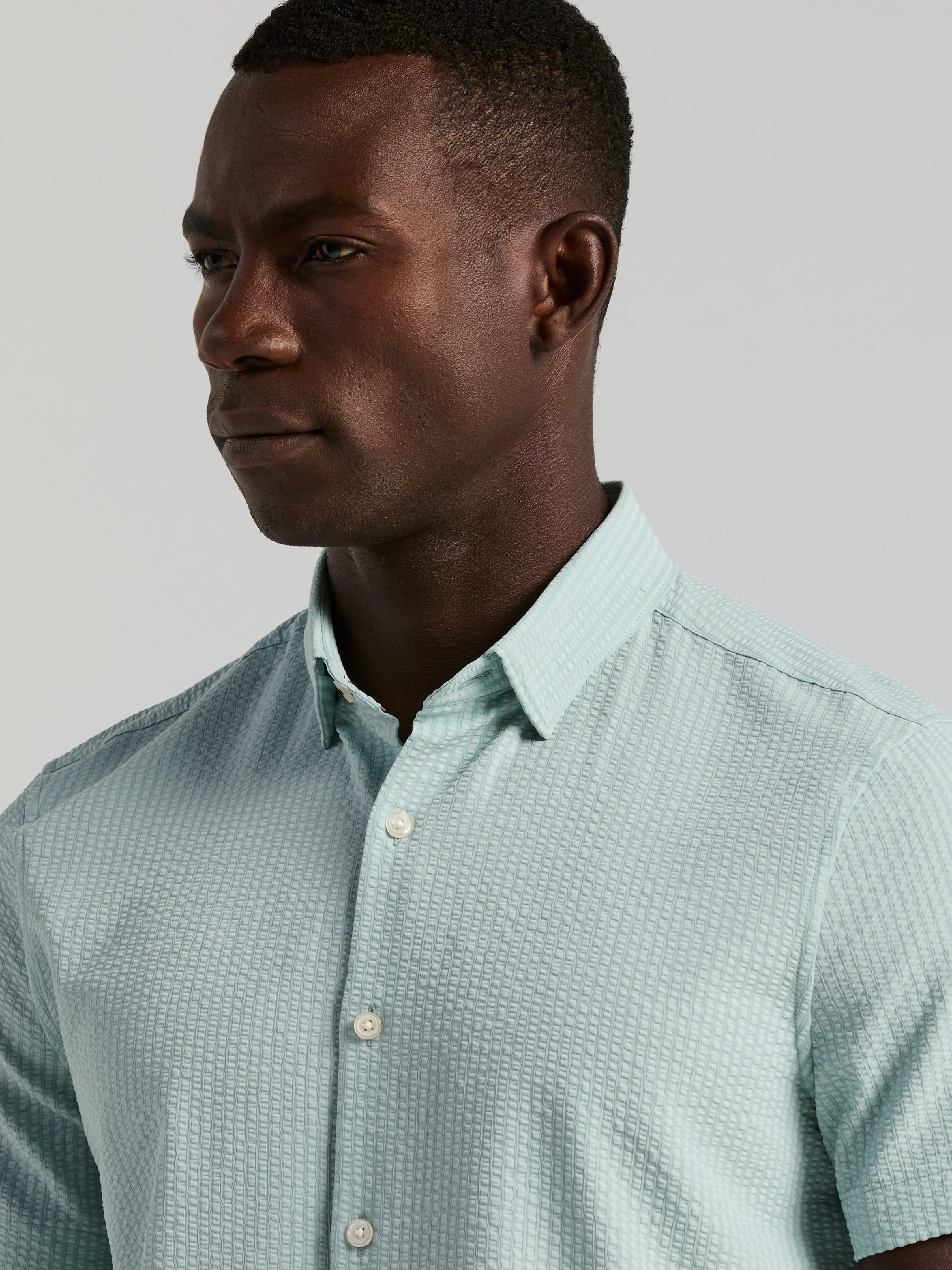 Stretch Seersucker Slim Fit Shirt - Image 17